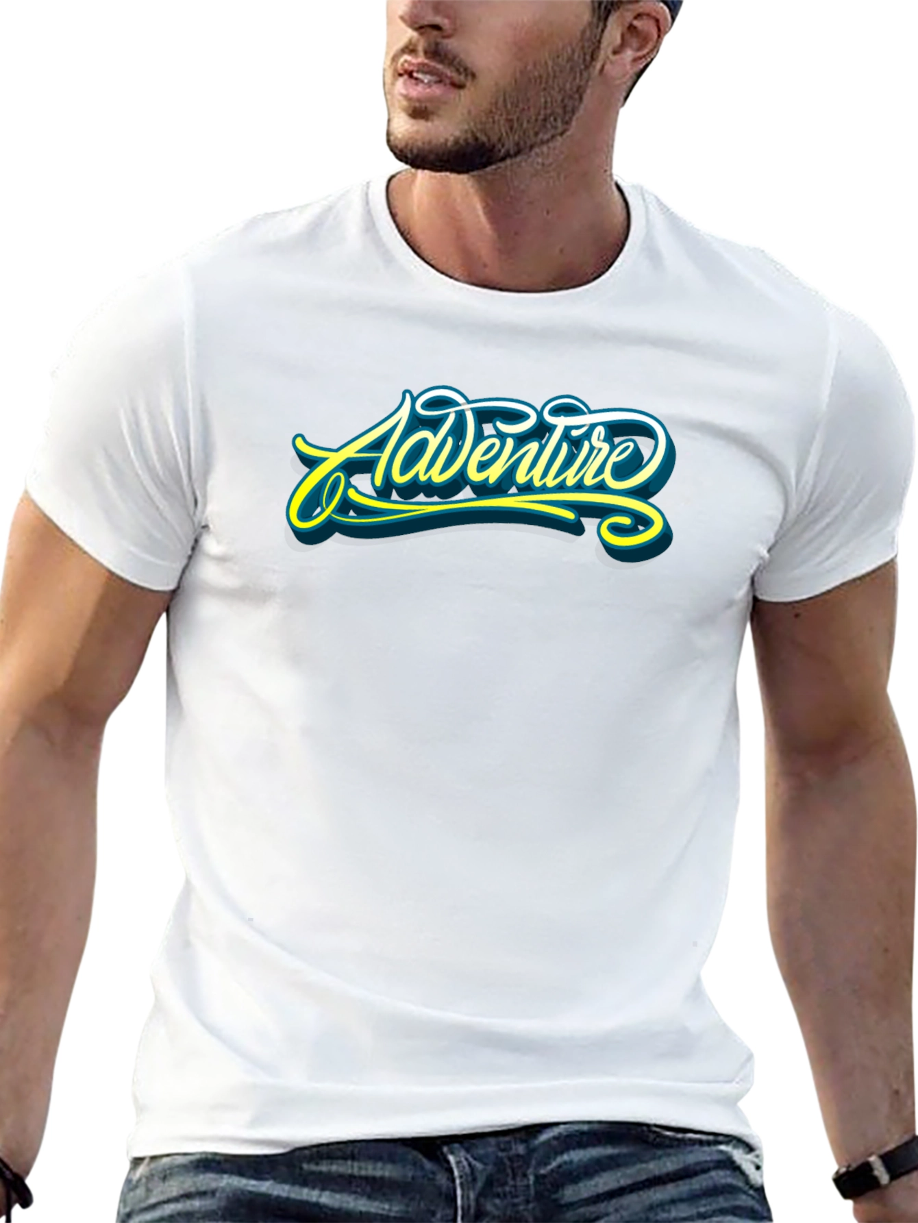 Adventure Graphic Print Black T-Shirt