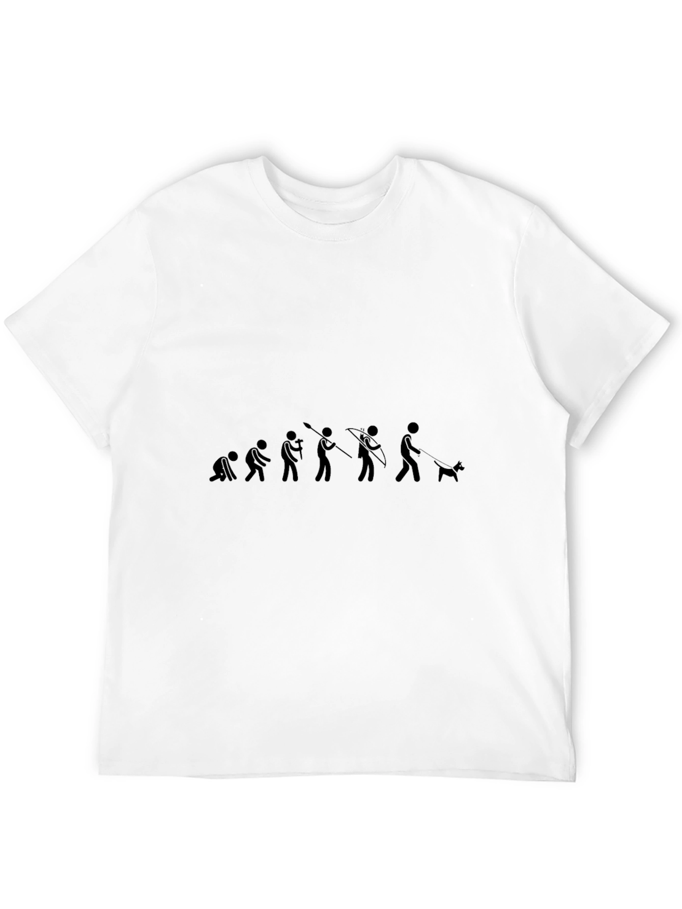 Evolution of Man & Dog Black T-Shirt