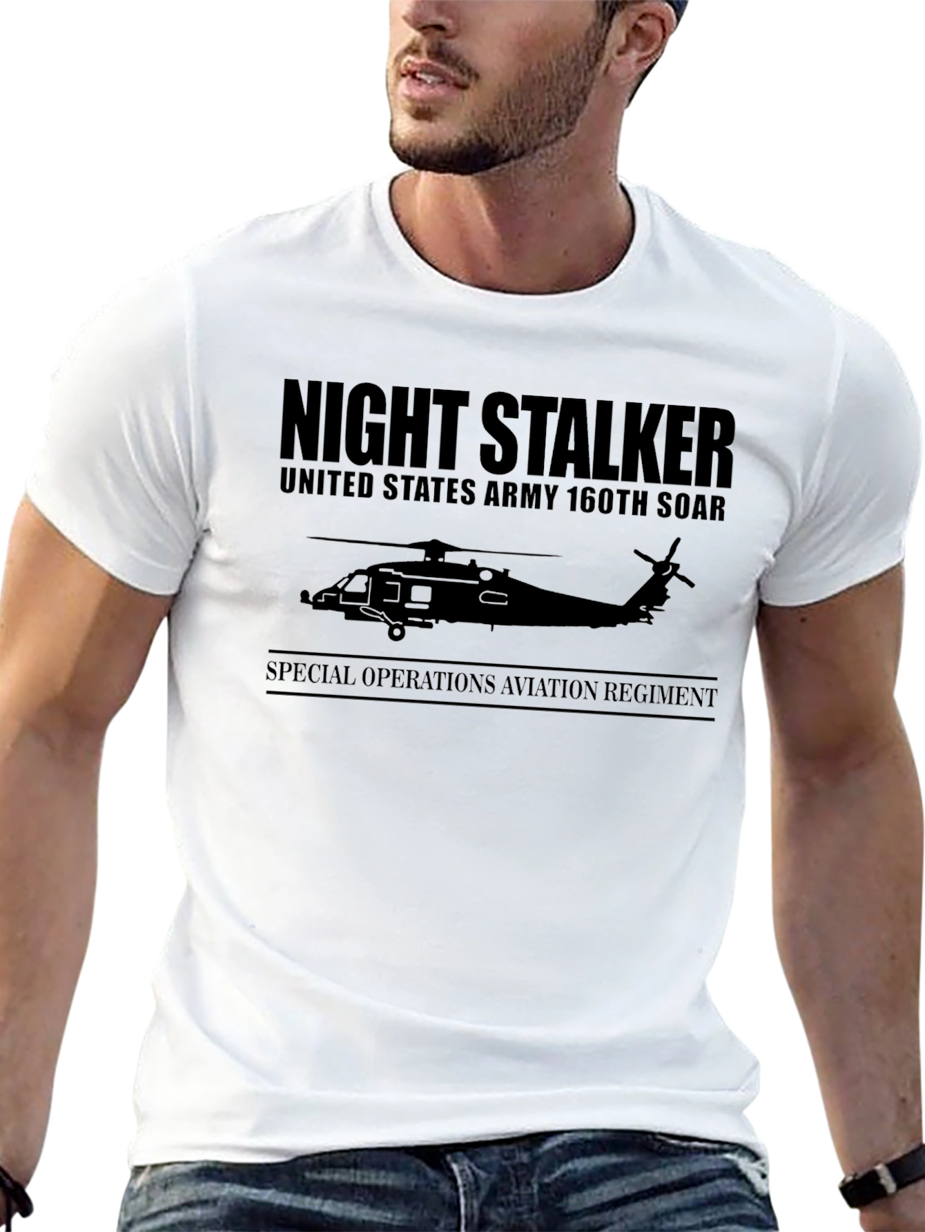 Night Stalker Military Graphic T-Shirt
