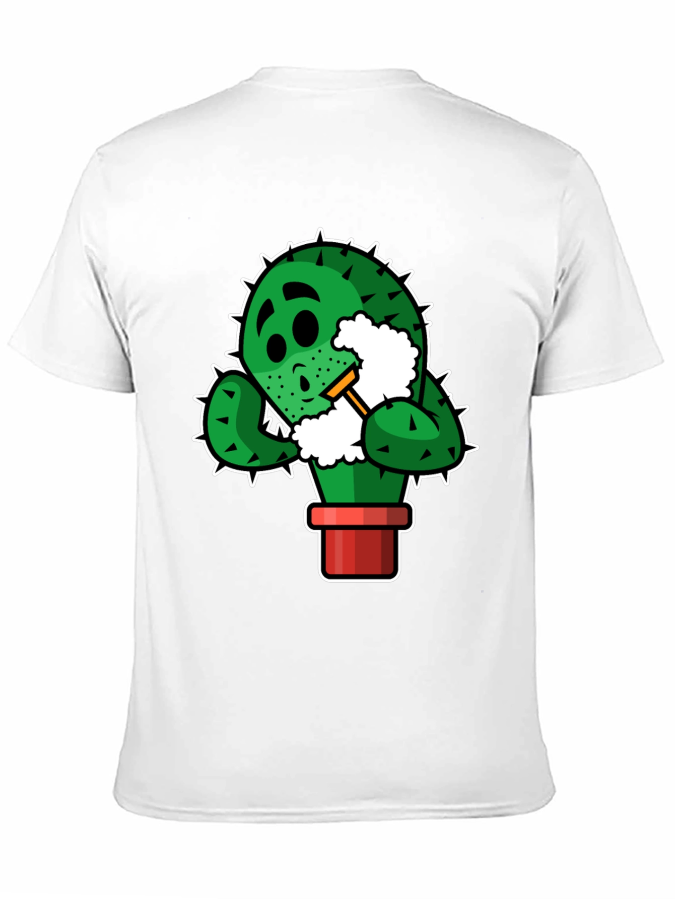 Cactus Shaving Graphic Tee - Funny Novelty Shirt