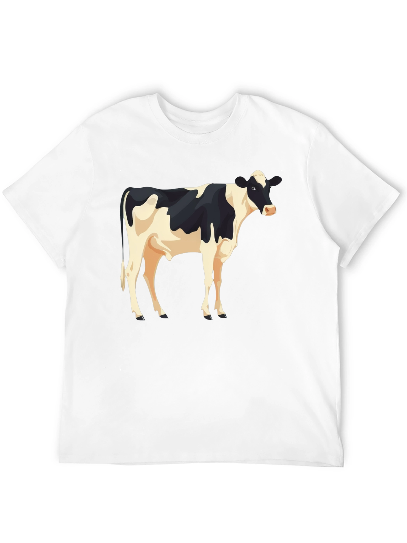 Cow Graphic Print Black T-Shirt