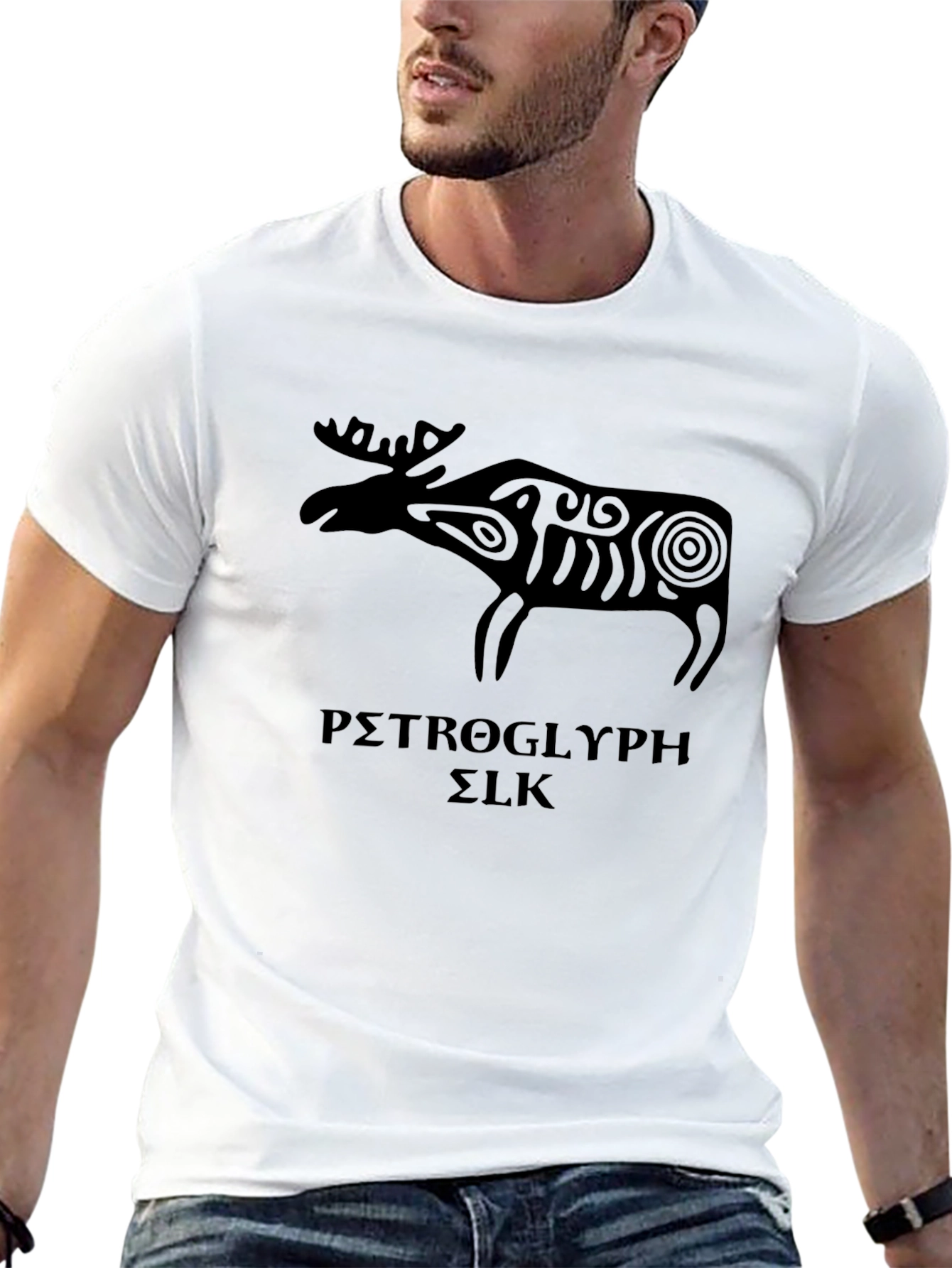 Petroglyph Elk Graphic Tee - Black