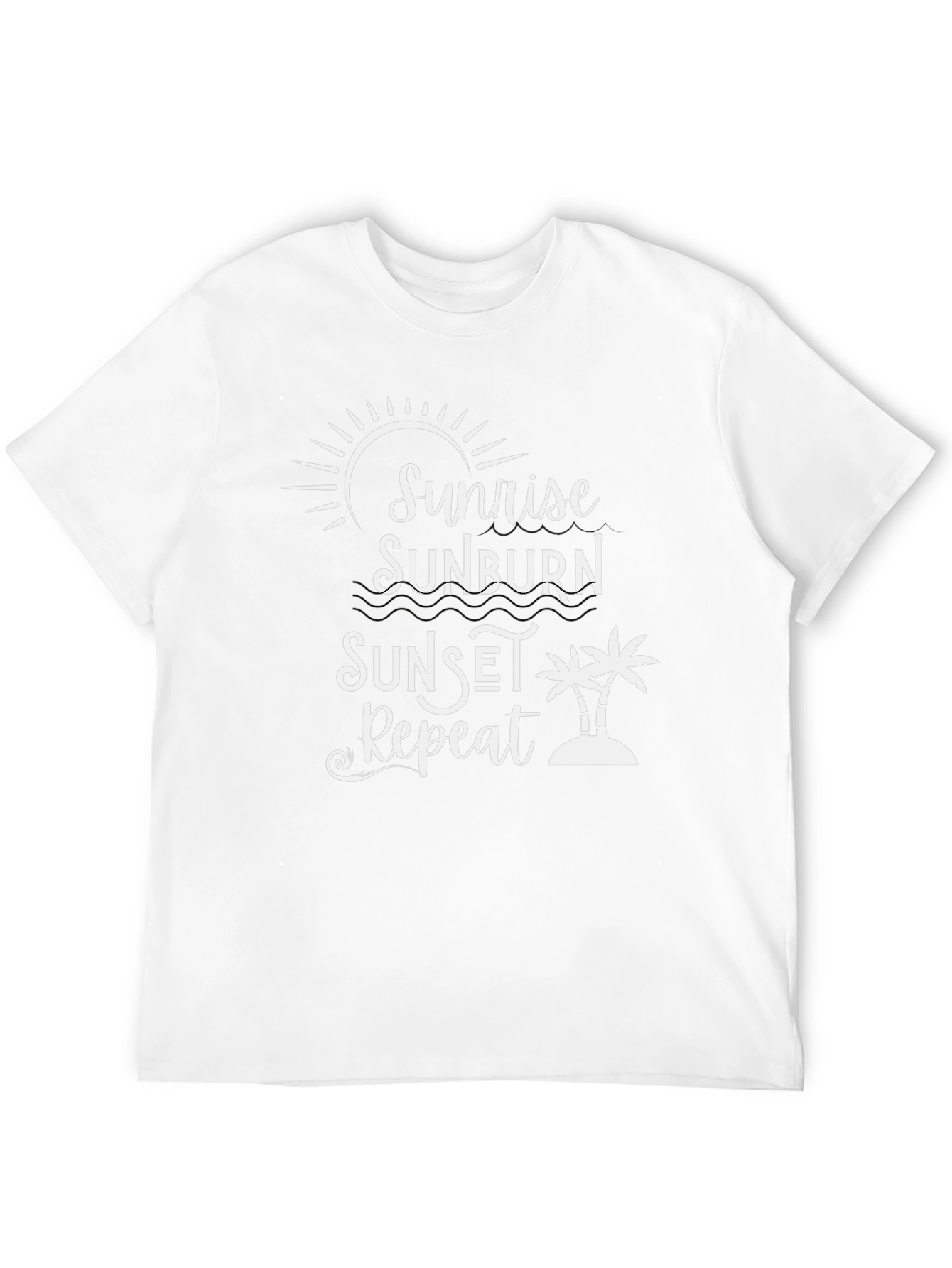 Sunrise Sunburn Sunset Repeat Graphic Tee - Black
