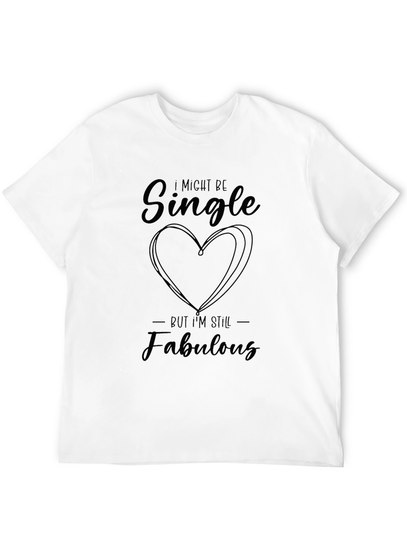 Single & Fabulous Black Graphic T-Shirt