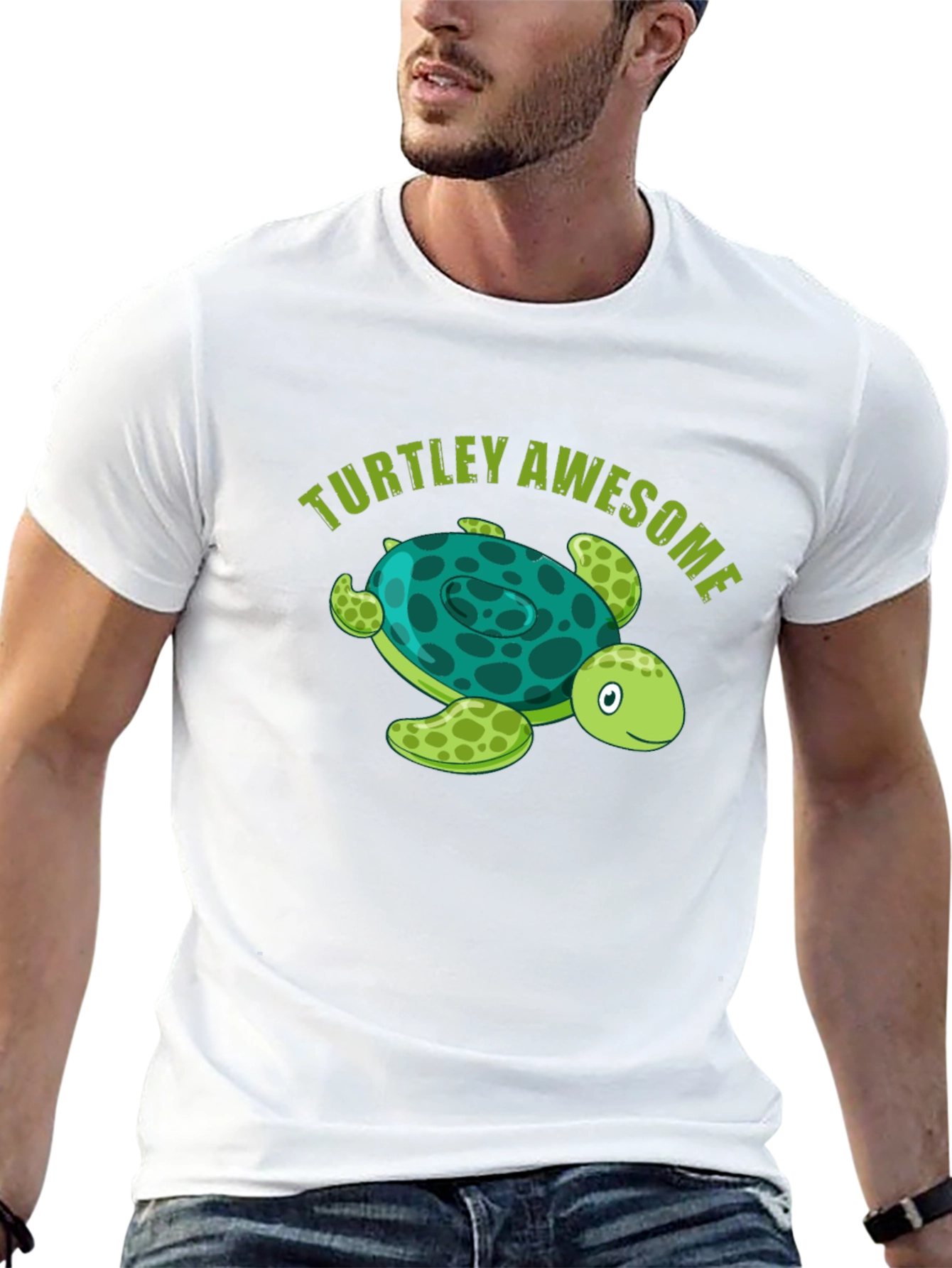 Turtley Awesome Black Graphic Tee