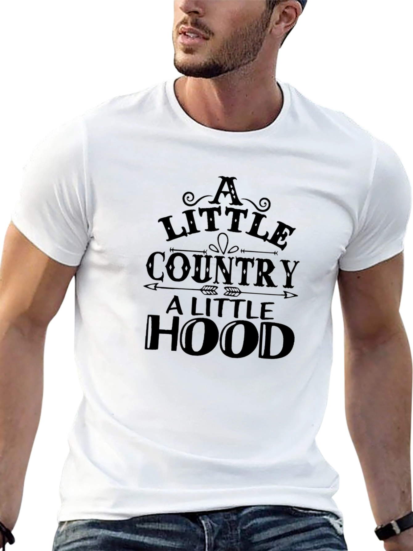 A Little Country A Little Hood Black T-Shirt