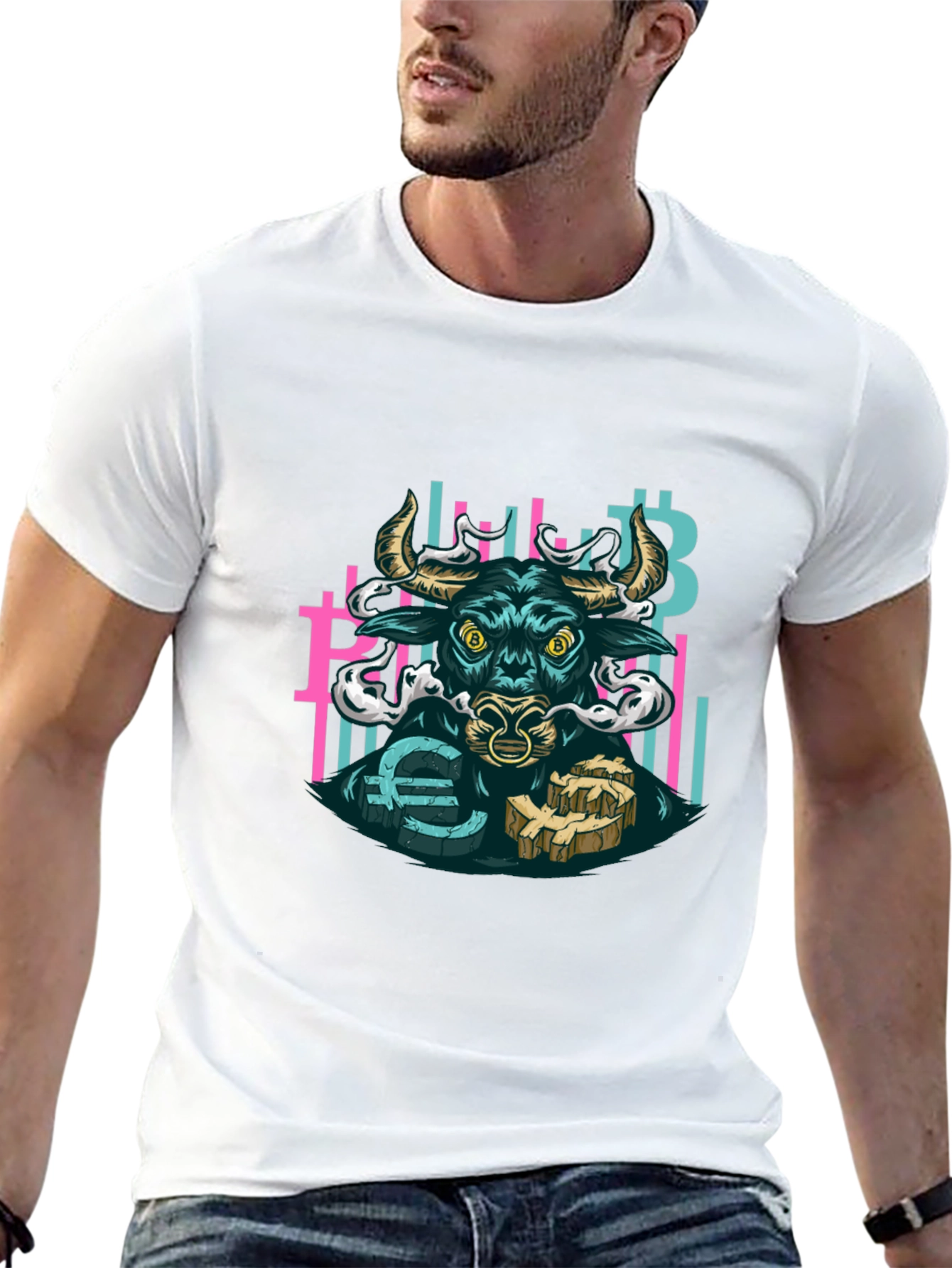 Bull Crypto T-Shirt - Bitcoin Euro Finance