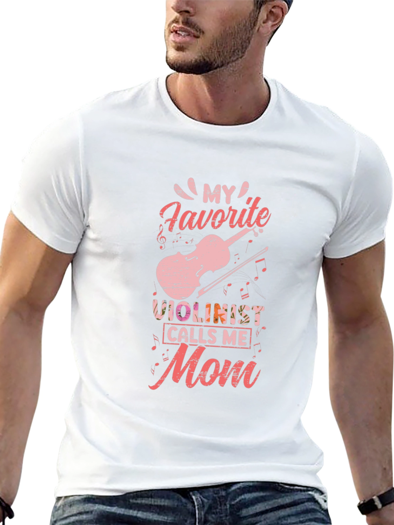 Violinist Mom T-Shirt - Black Cotton Tee