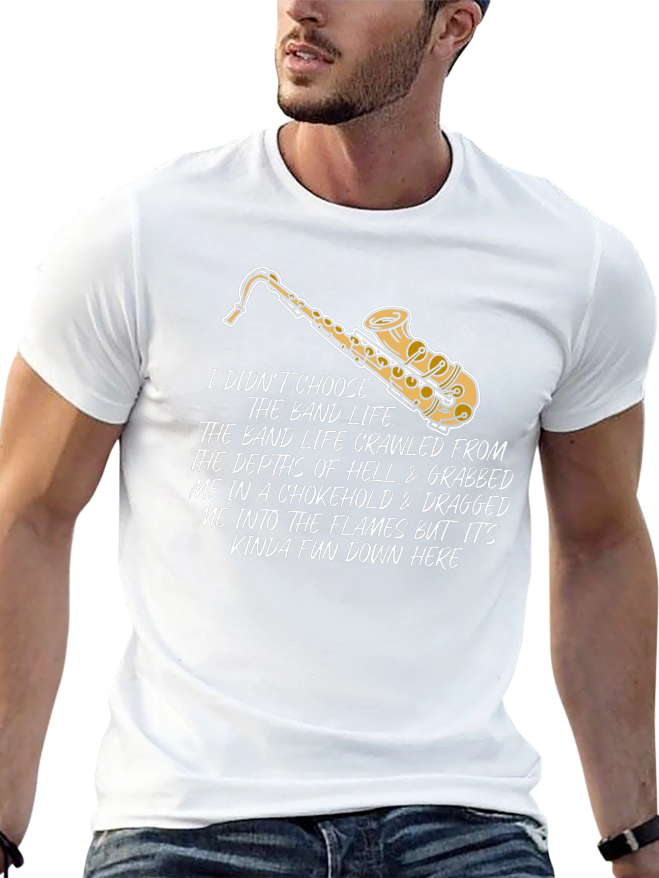 Band Life Saxophone Graphic T-Shirt