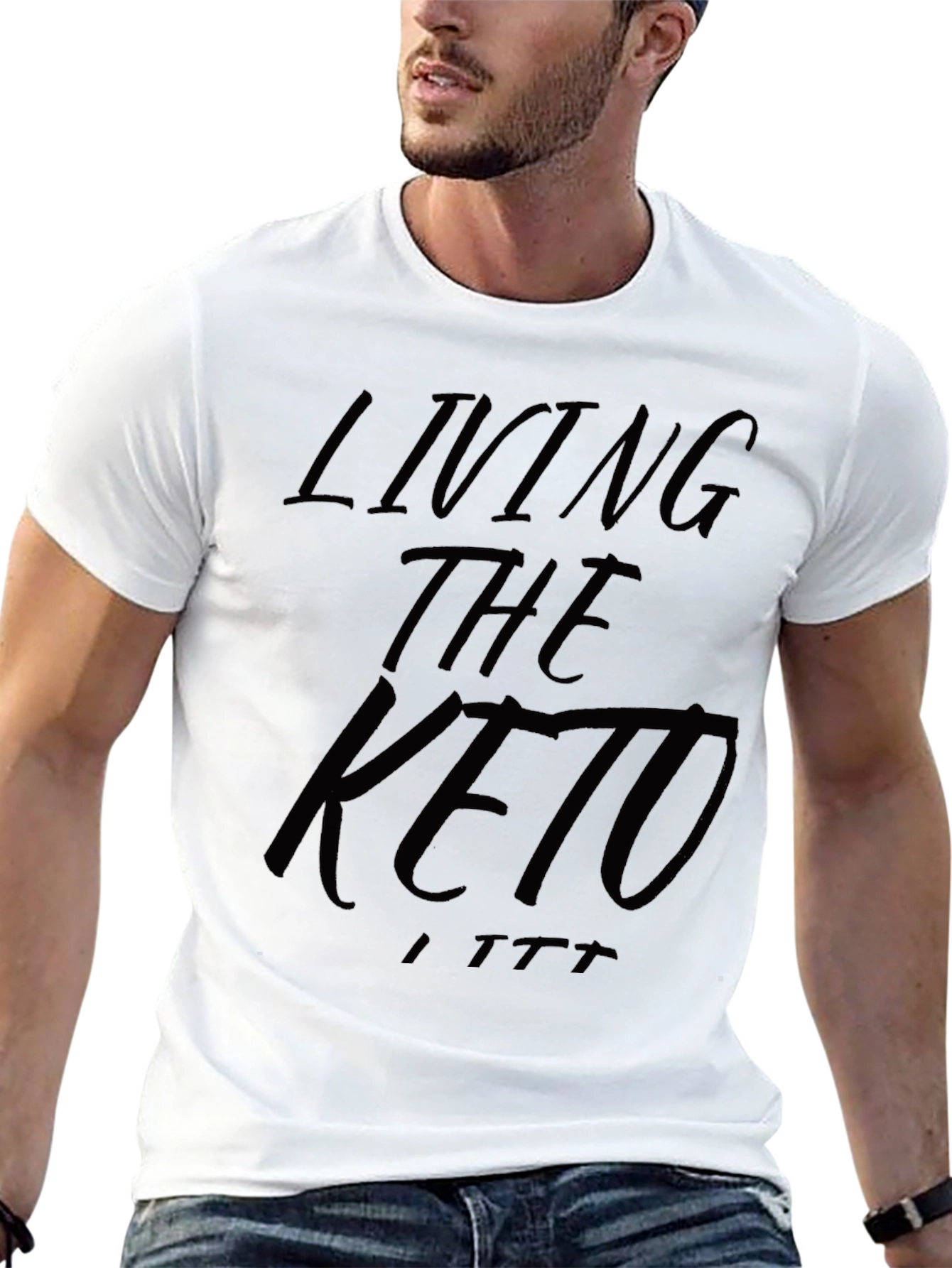 Living The Keto T-Shirt - Black Graphic Tee