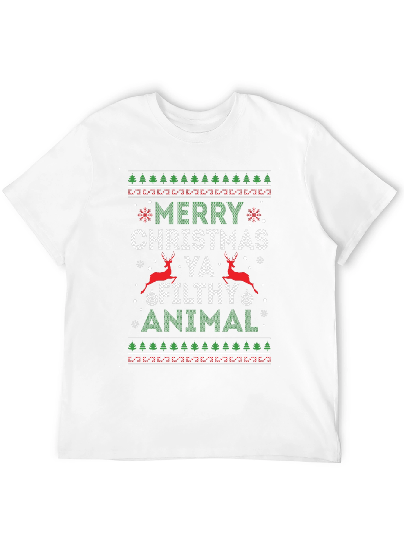 Merry Christmas Ya Filthy Animal Ugly Holiday Tee