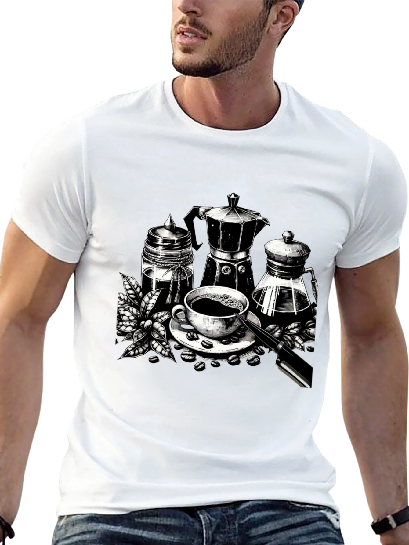 Coffee Lover Graphic Tee - Black
