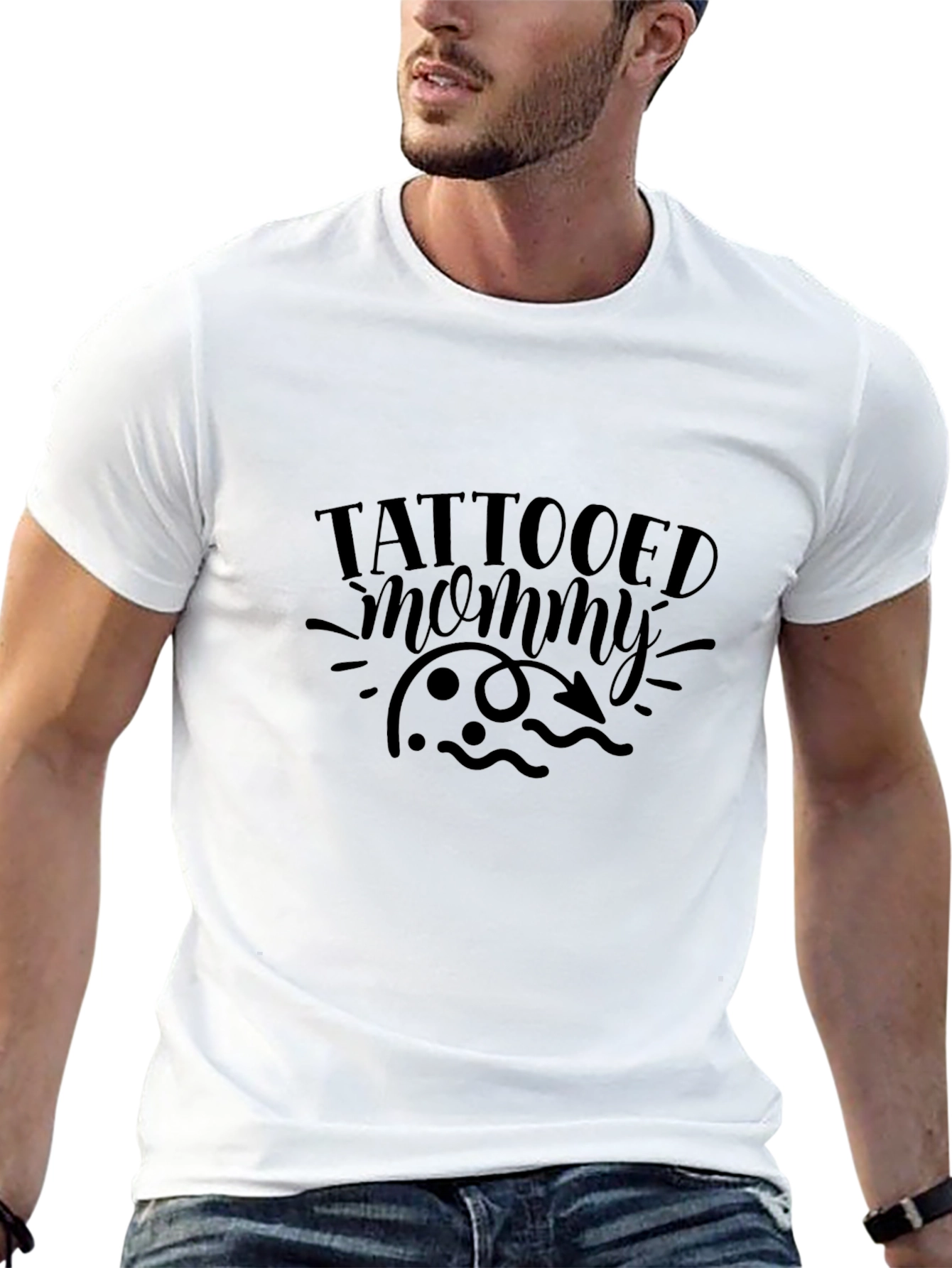 Tattooed Mommy Black Tee - Stylish & Edgy