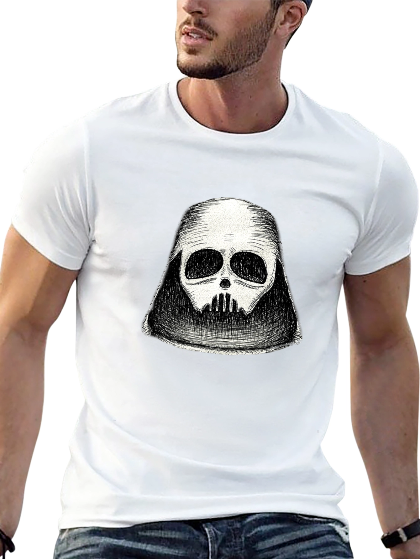Darth Vader Sketch T-Shirt - Black Graphic Tee