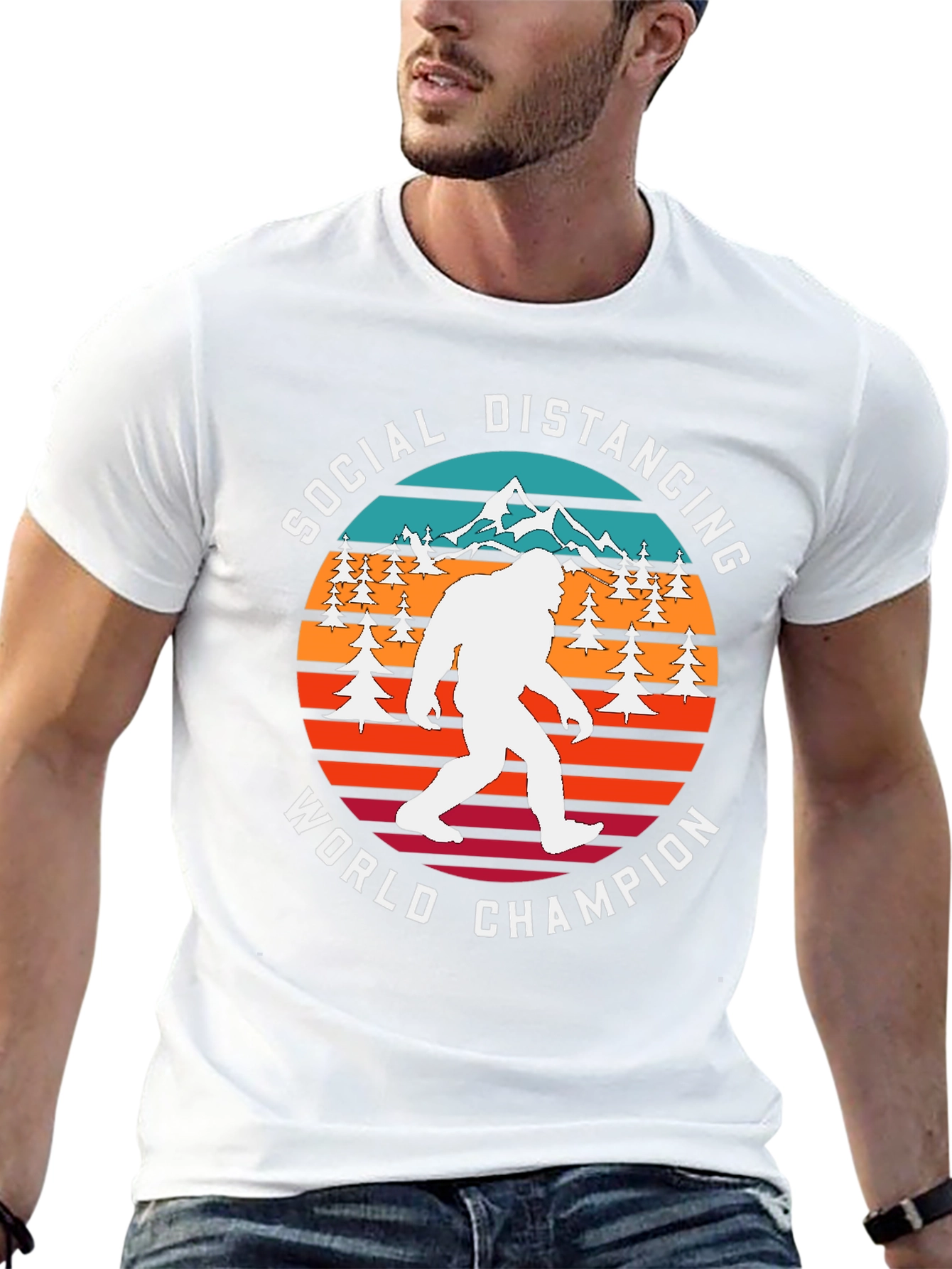 Social Distancing World Champion Bigfoot T-Shirt