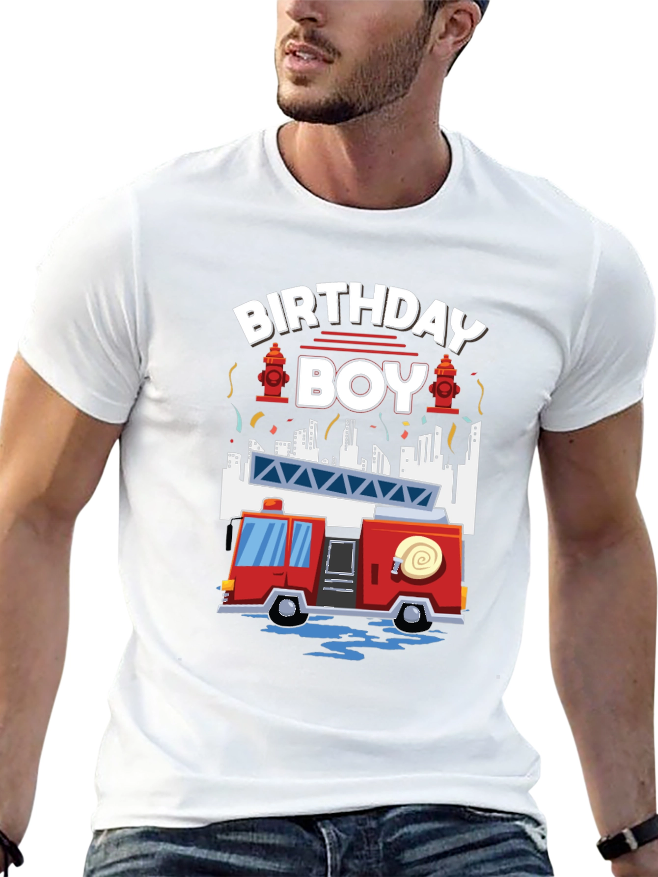 Firetruck Birthday Boy T-Shirt