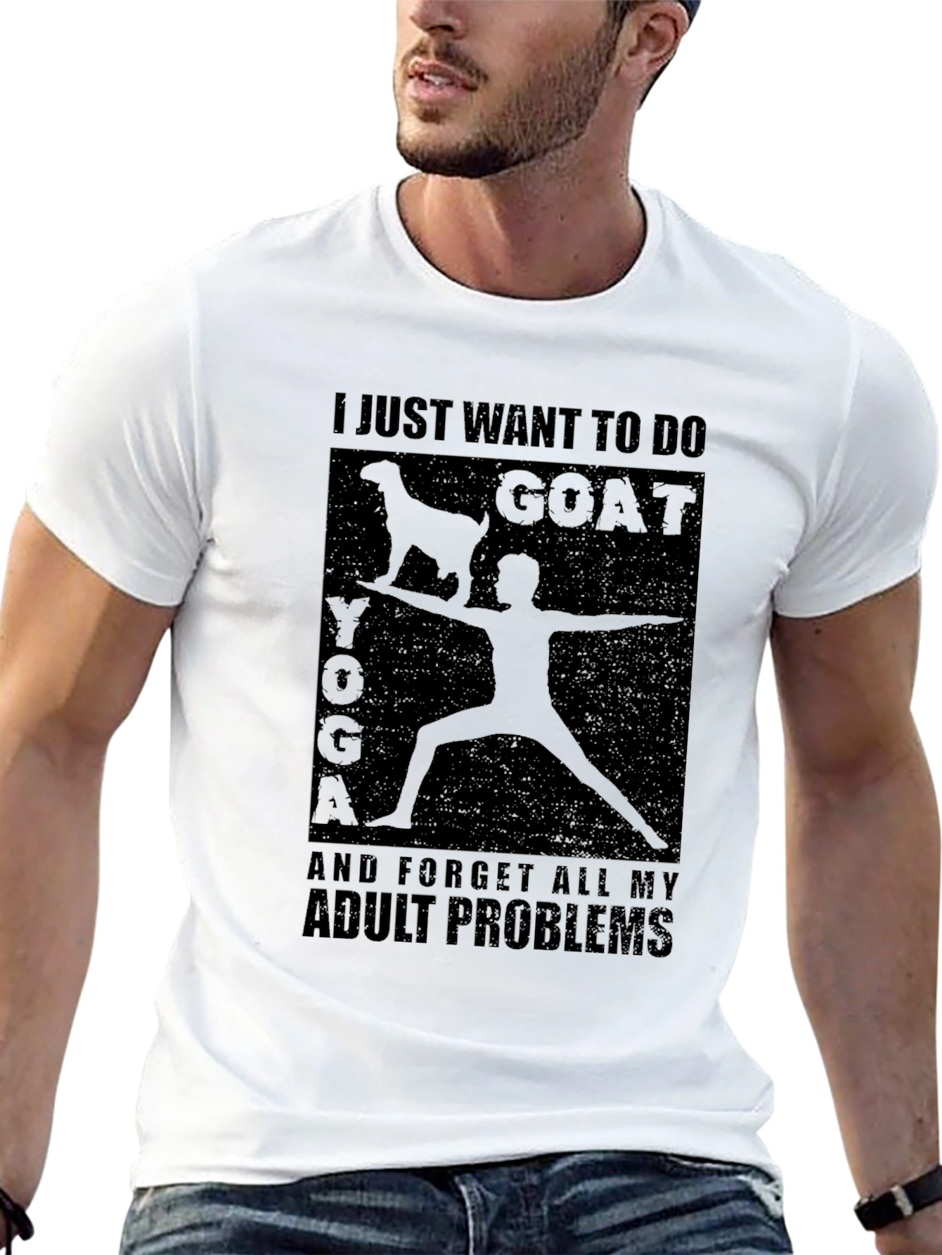Goat Yoga T-Shirt - Adult Problems Tee