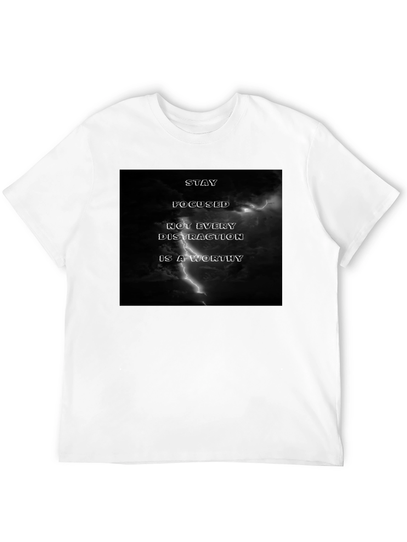 Stay Focused Graphic Black T-Shirt