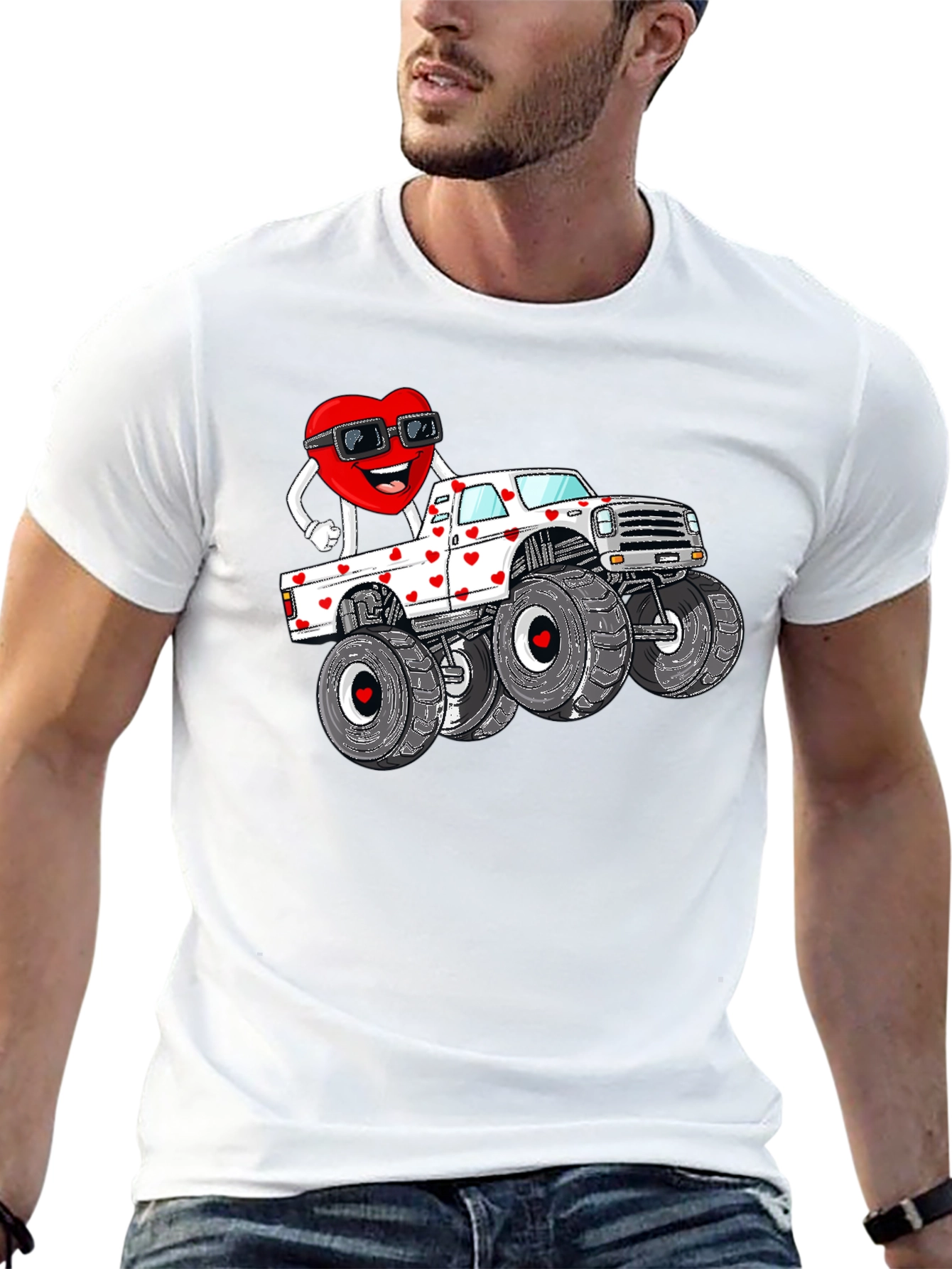 Valentine Monster Truck T-Shirt