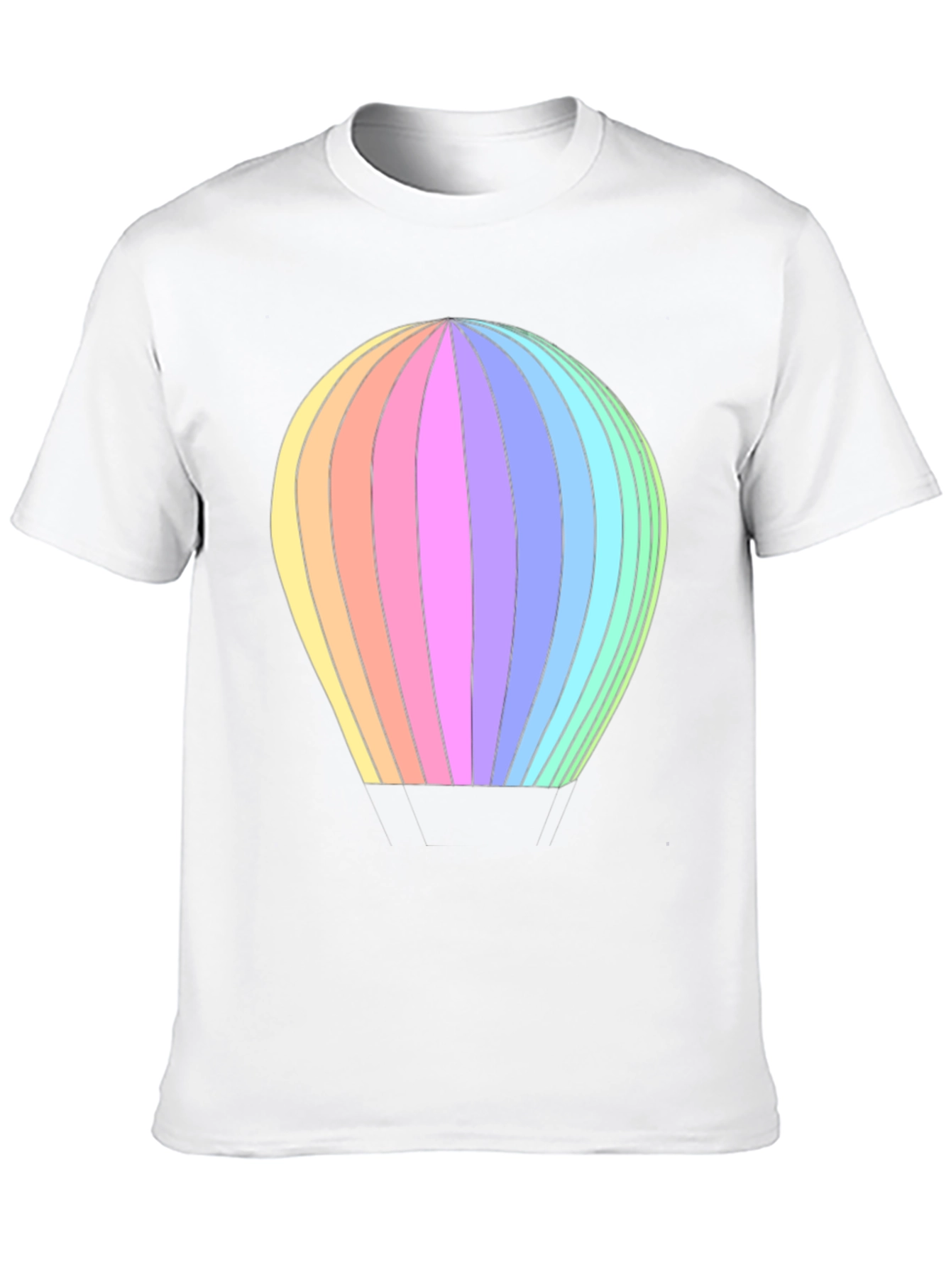 Rainbow Hot Air Balloon Graphic T-Shirt