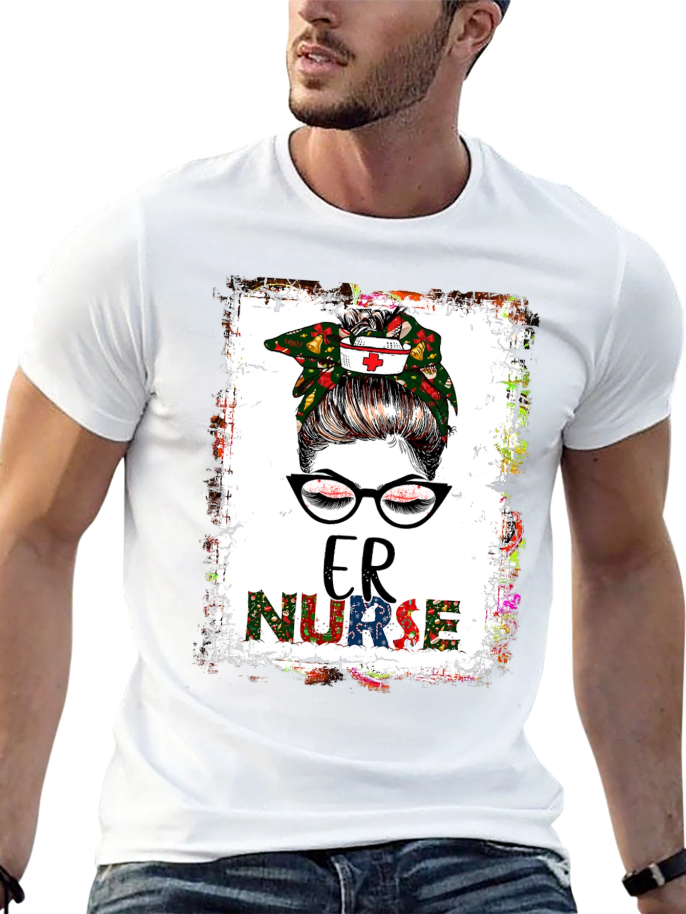 ER Nurse Messy Bun T-Shirt