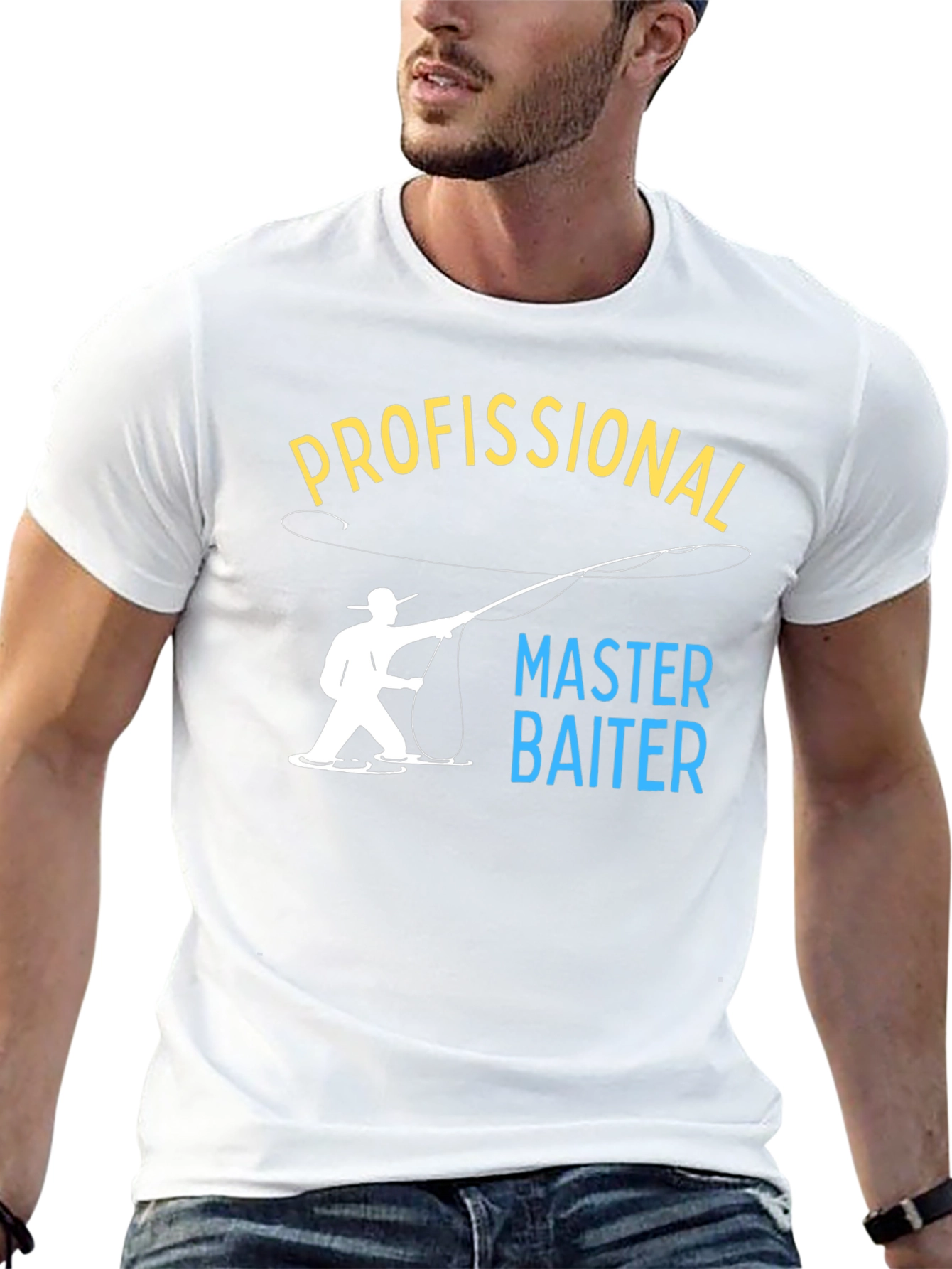 Profissional Master Baiter T-Shirt Funny Fishing Tee