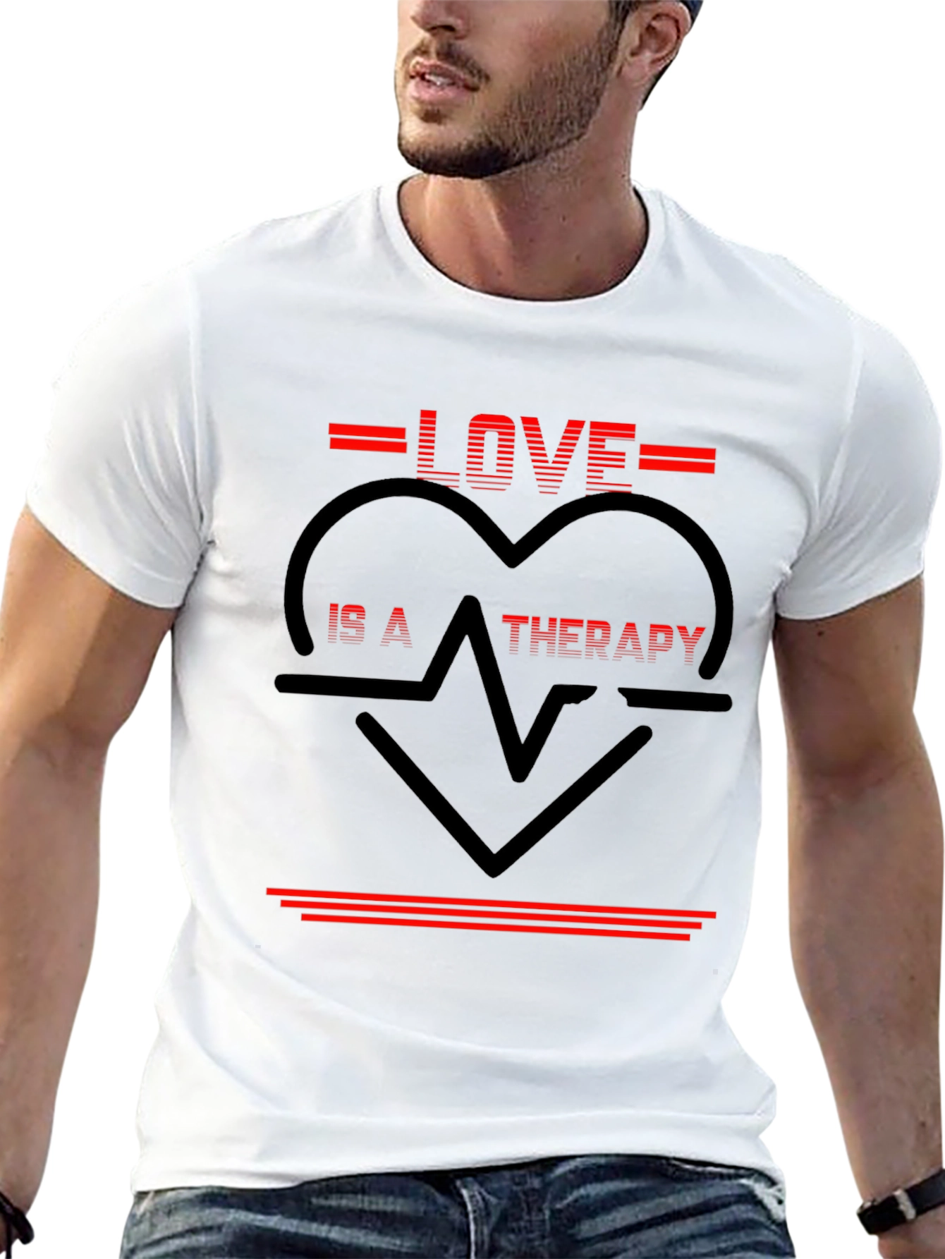 Love Therapy Graphic Tee - Black