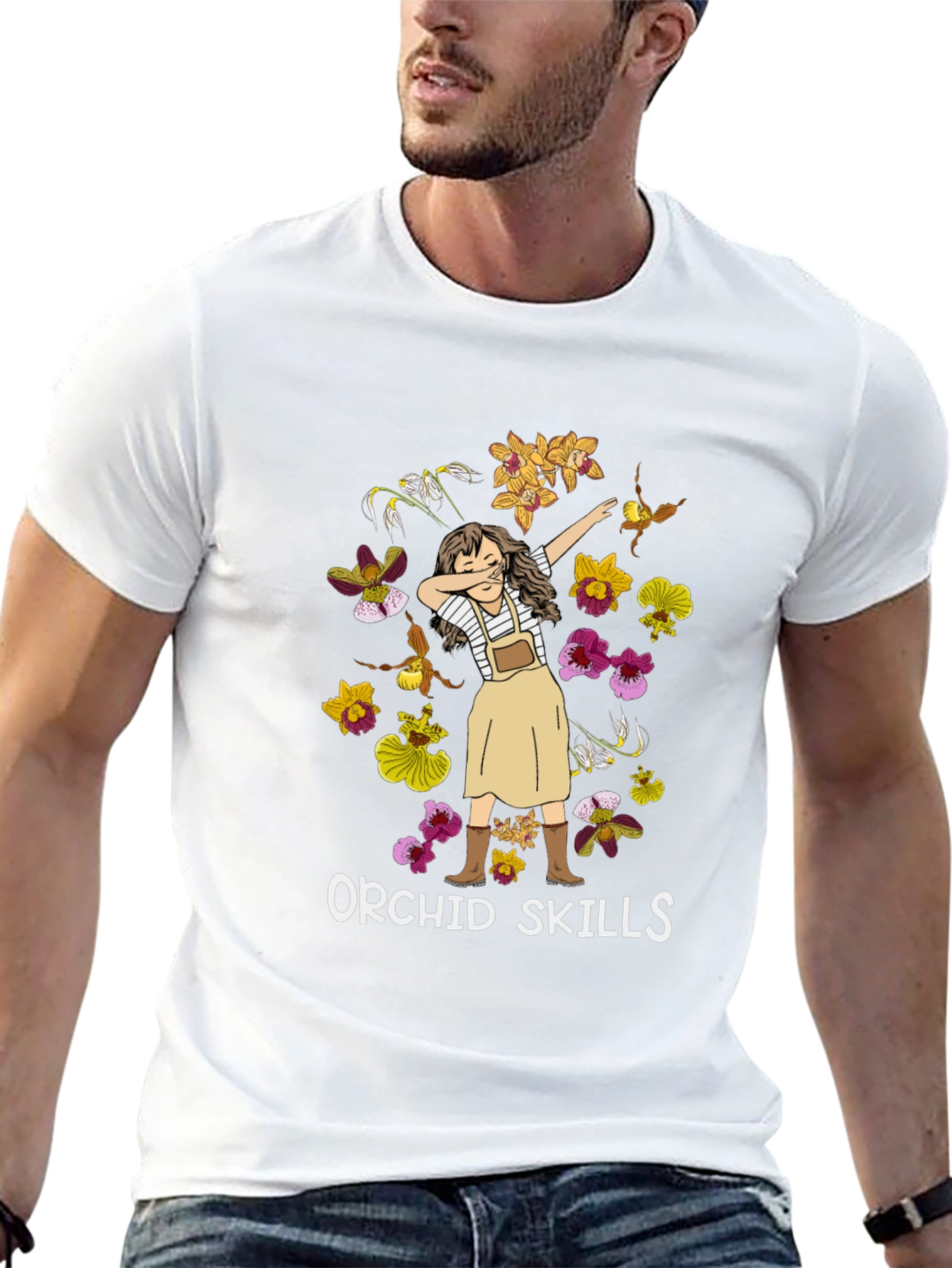 Orchid Skills Dabbing Girl T-Shirt