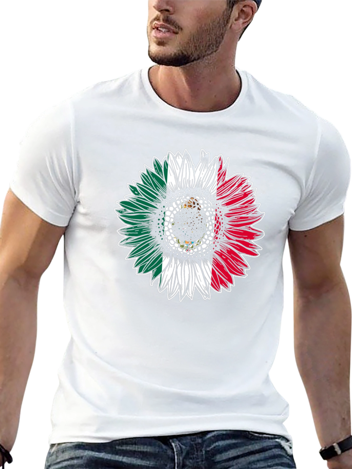 Mexican Flag Sunflower T-Shirt