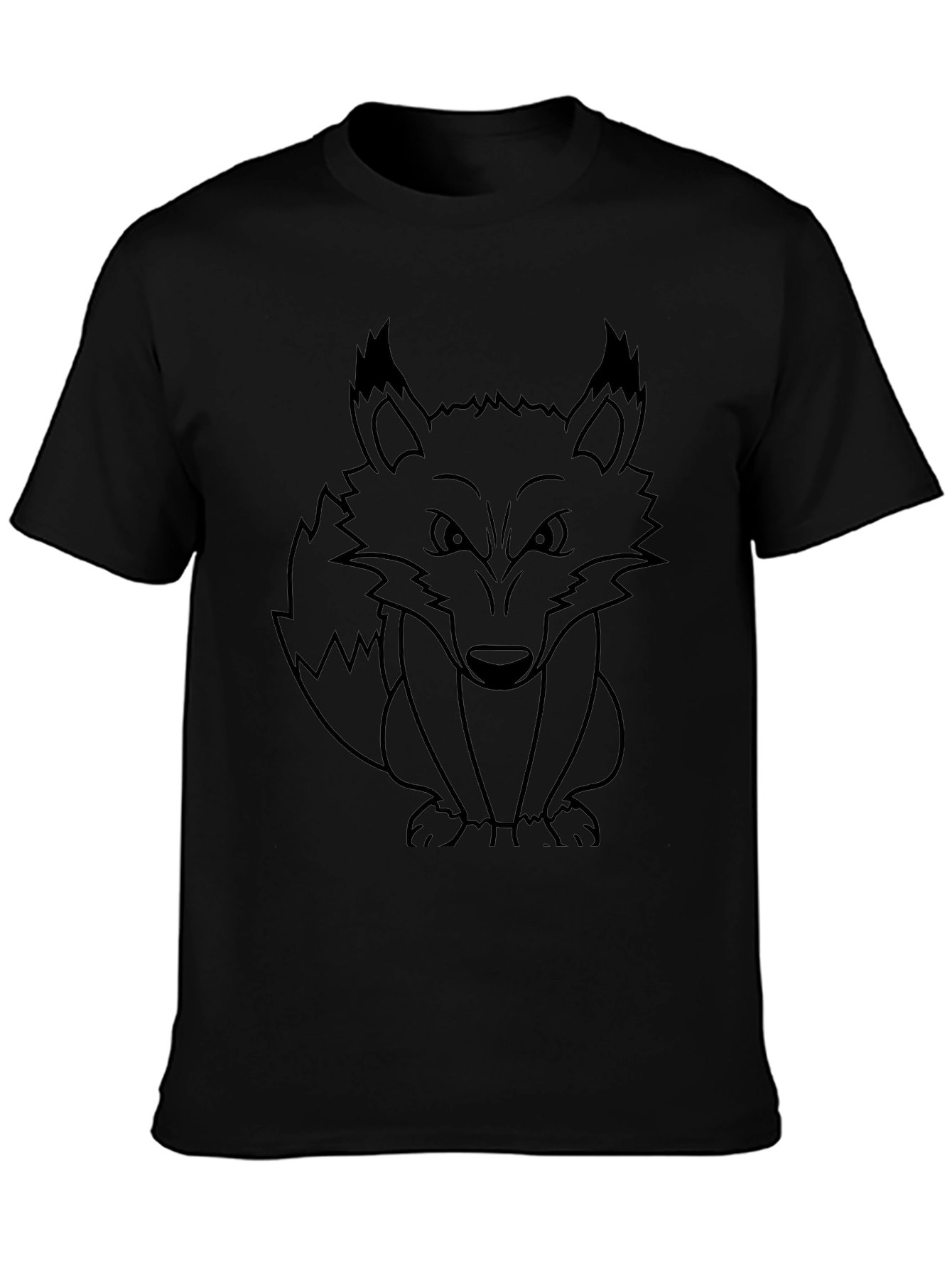 Fox Graphic Print Crew Neck T-Shirt