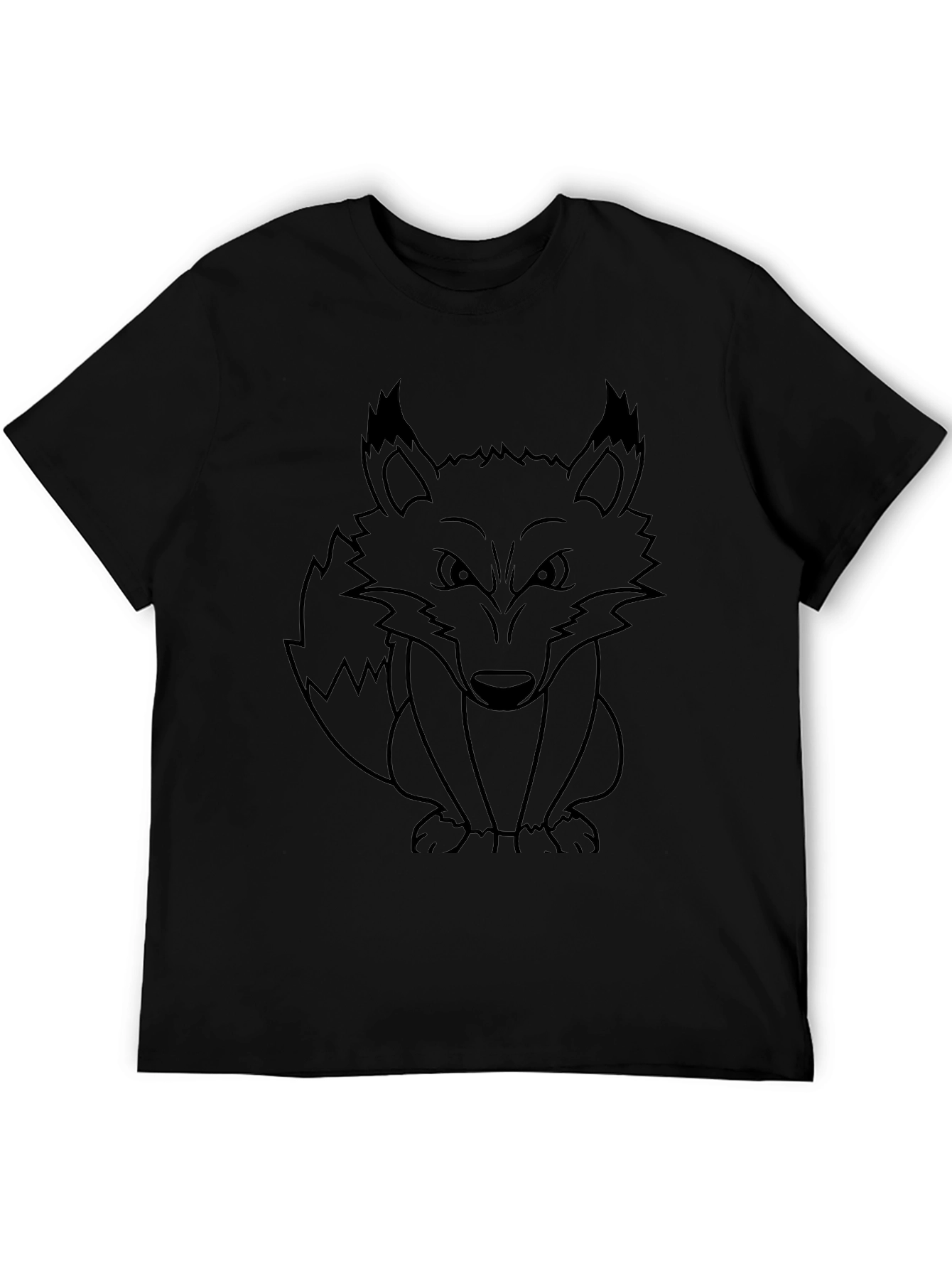 Fox Graphic Print Crew Neck T-Shirt