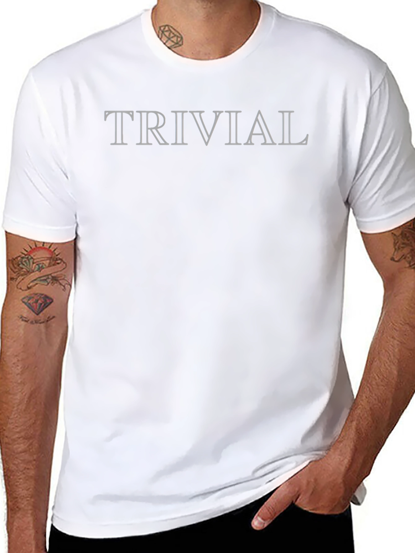 Mens Trivial Graphic Tee - Black