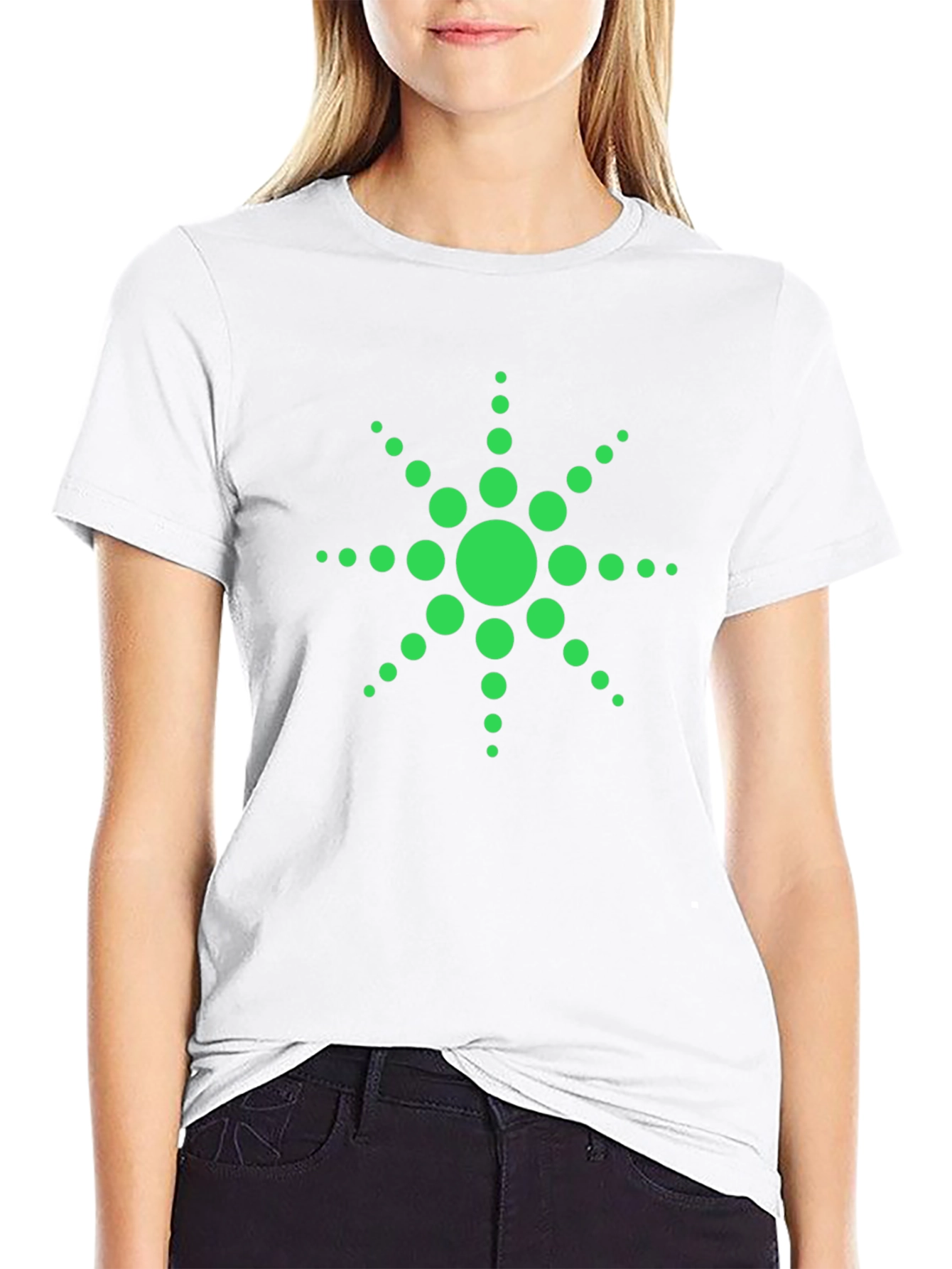 Green Dotted Starburst Graphic Tee