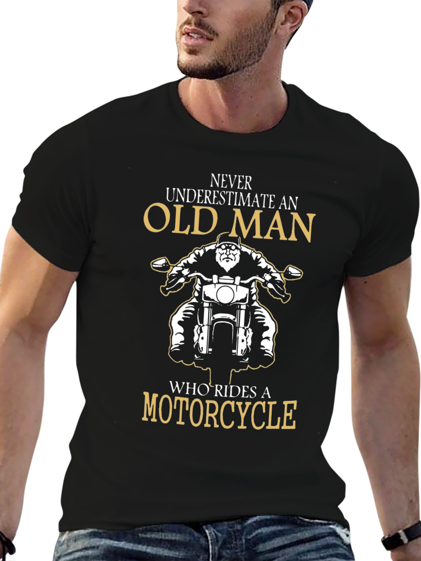 Old Man Motorcycle T-Shirt
