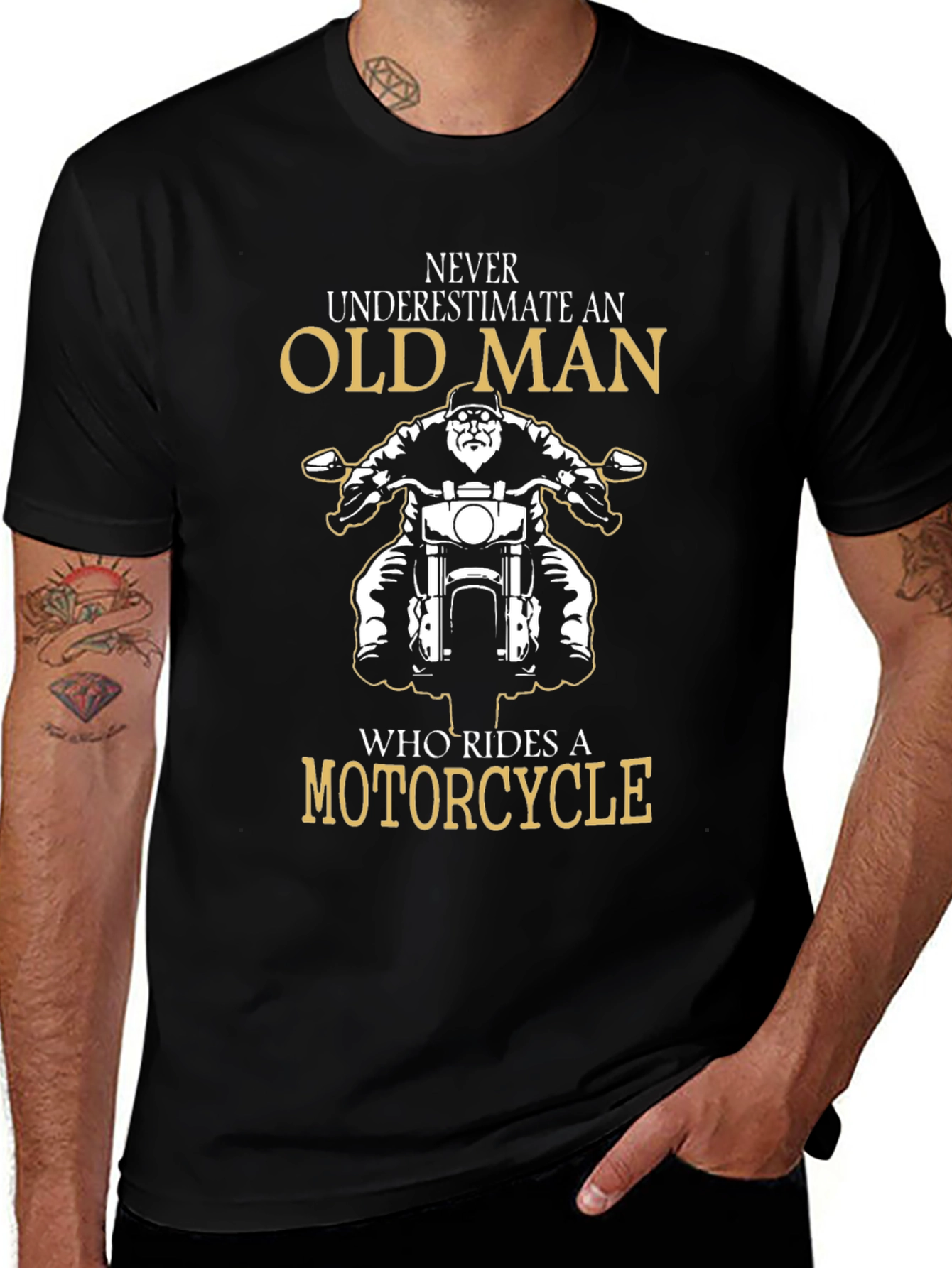 Old Man Motorcycle T-Shirt