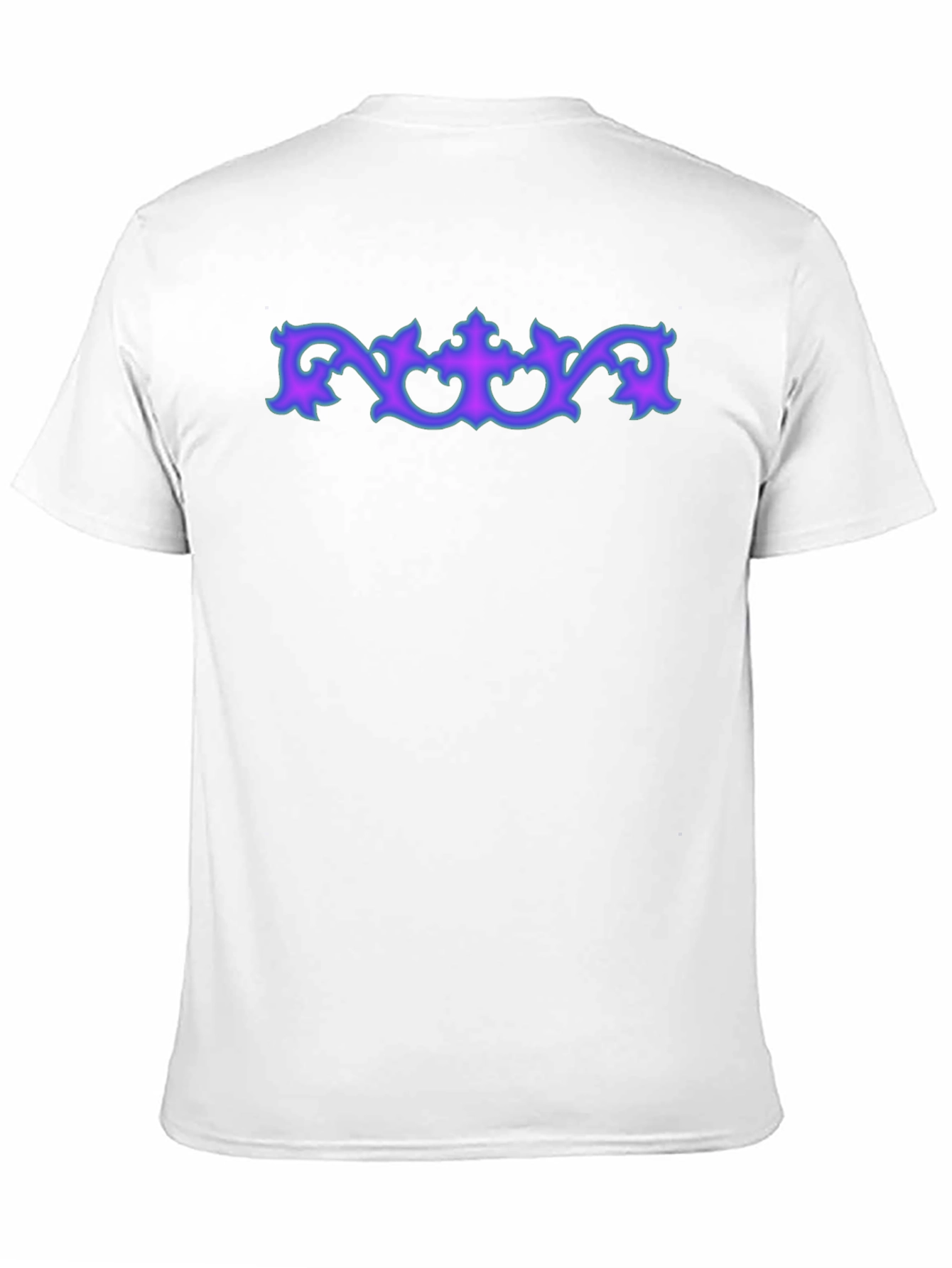 Ornate Accent Graphic Tee - Soft Black Cotton