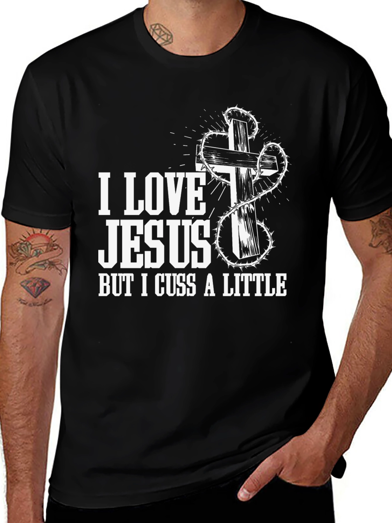 I Love Jesus But I Cuss A Little T-Shirt