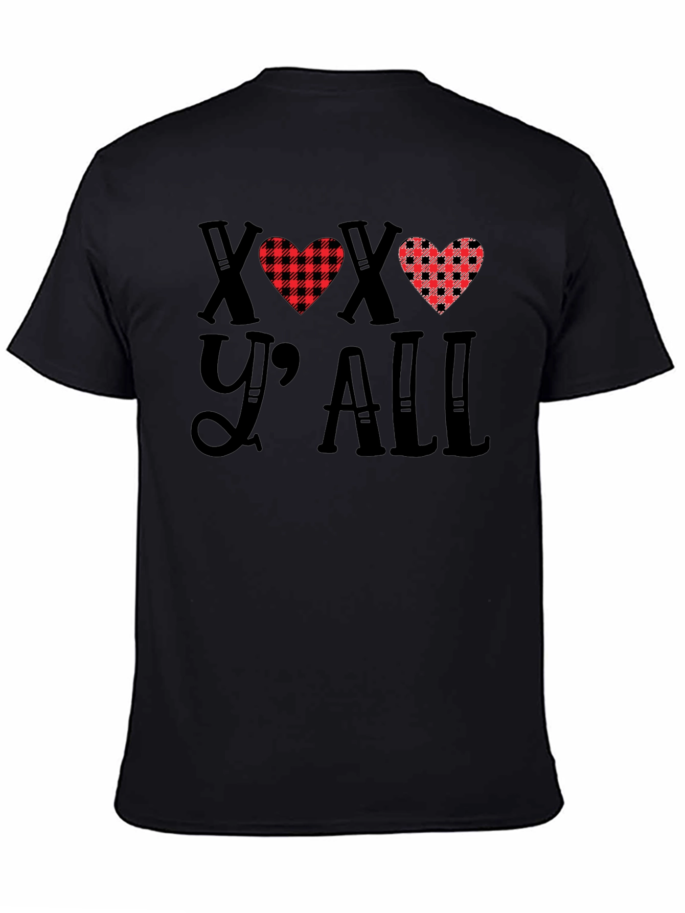 XOXO Yall Buffalo Plaid Heart T-Shirt