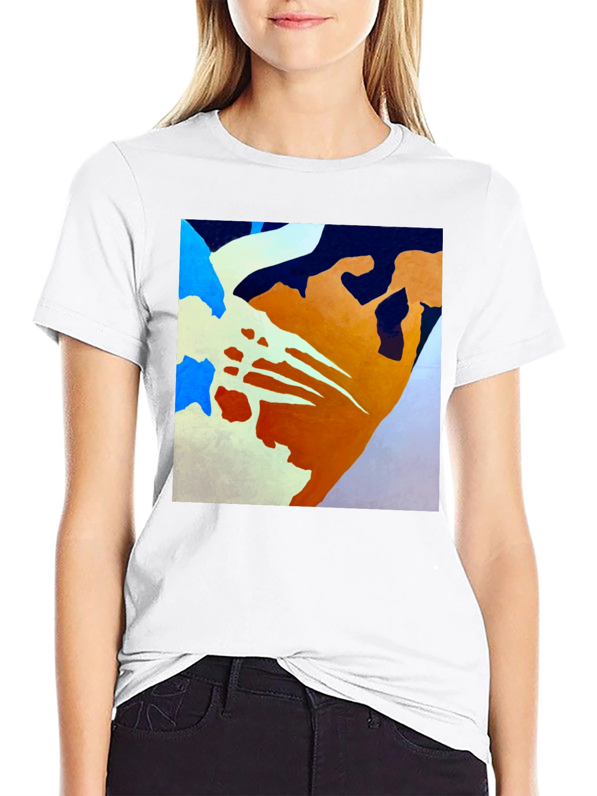 Abstract Art Graphic Tee - Modern Casual Shirt