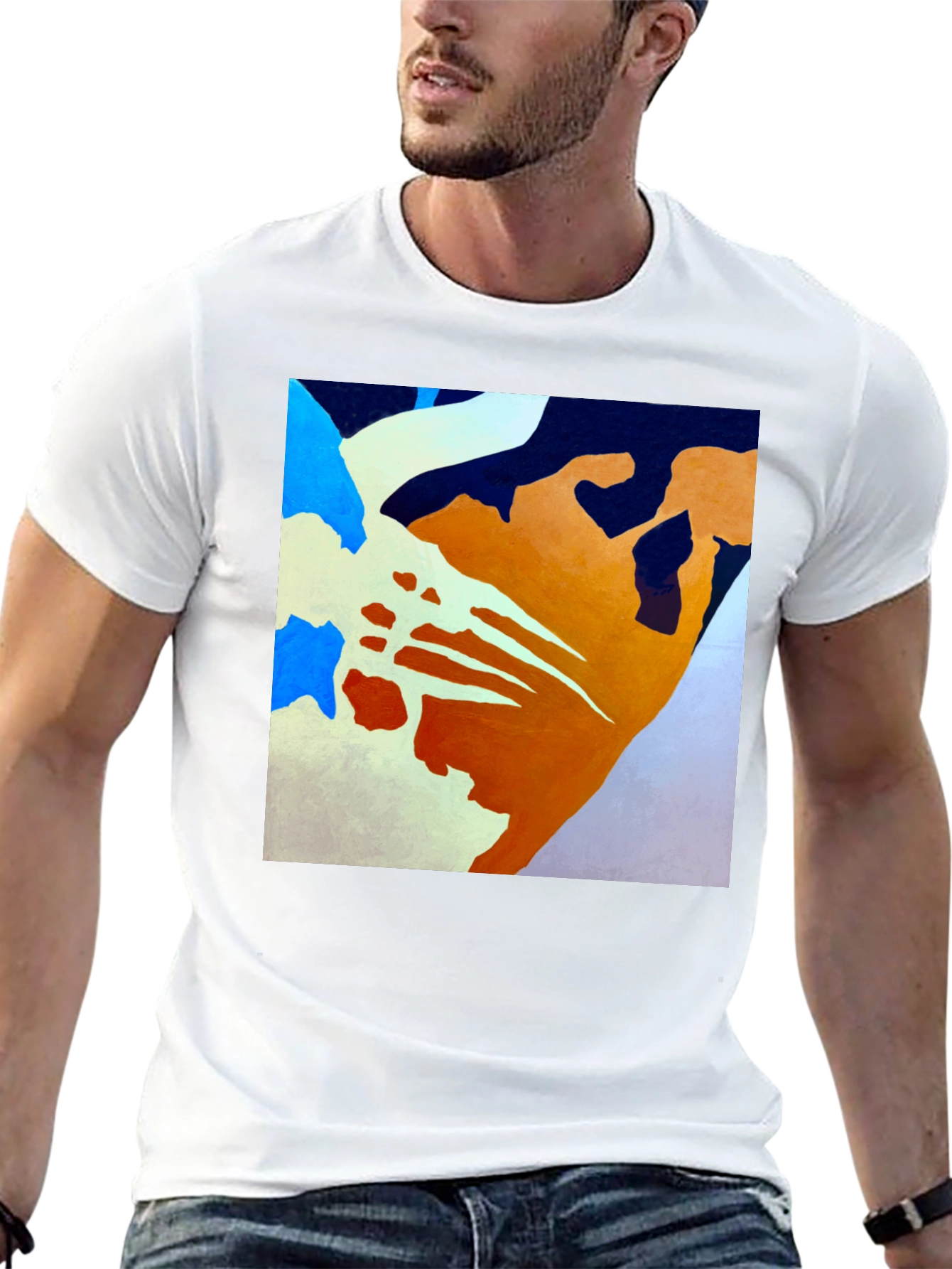 Abstract Art Graphic Tee - Modern Casual Shirt