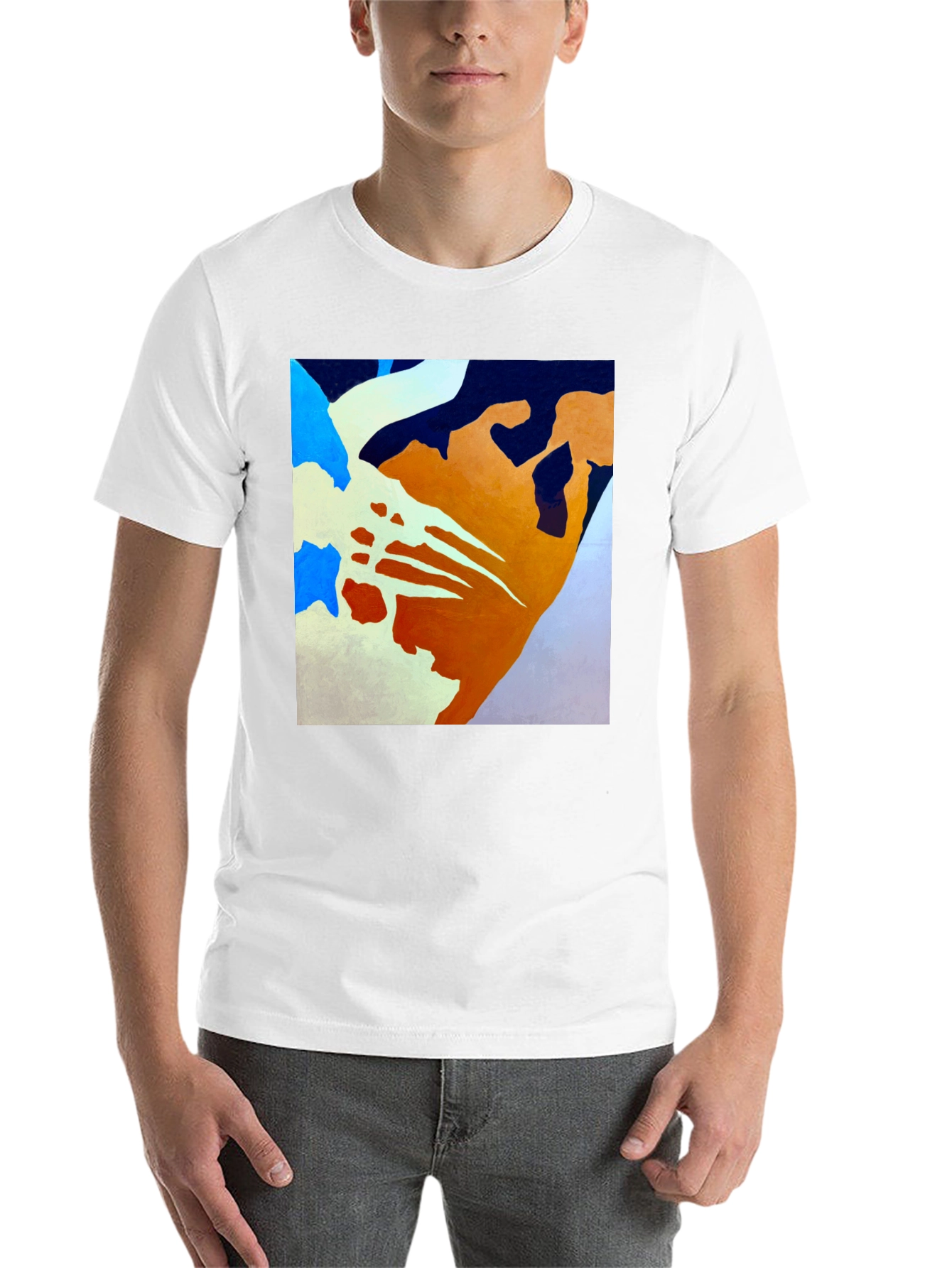 Abstract Art Graphic Tee - Modern Casual Shirt