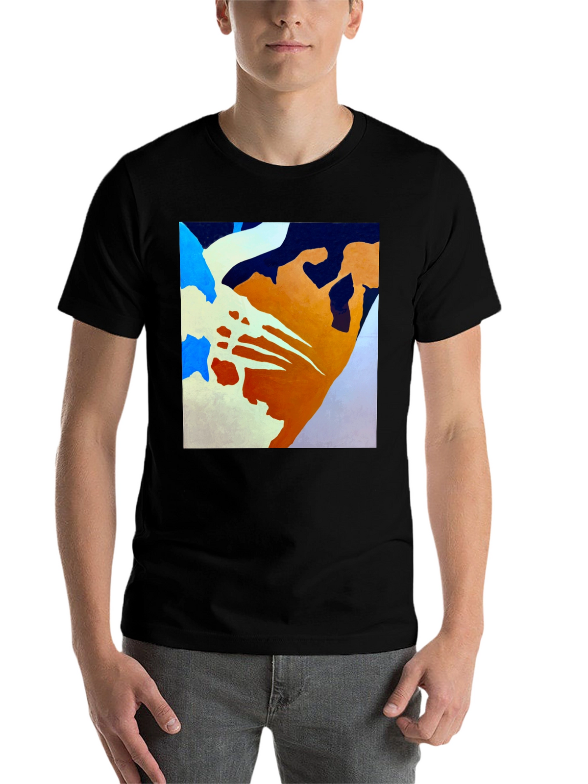 Abstract Art Graphic Tee - Modern Casual Shirt