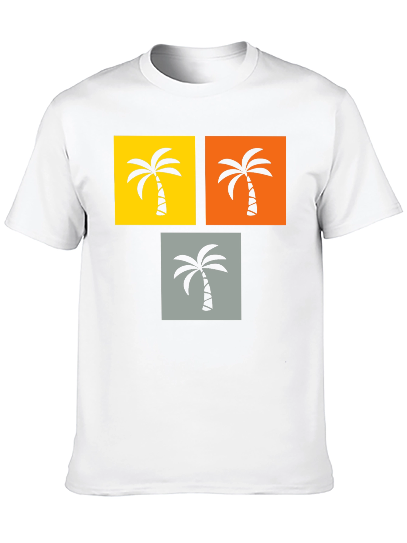 Tropical Palm Tree Graphic Tee - Black