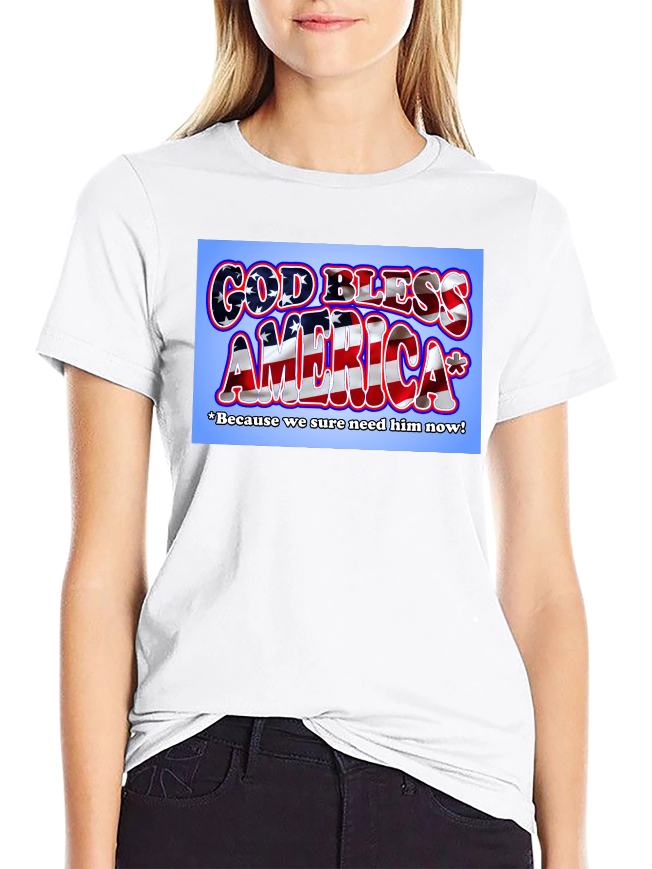 God Bless America Patriotic Graphic Tee