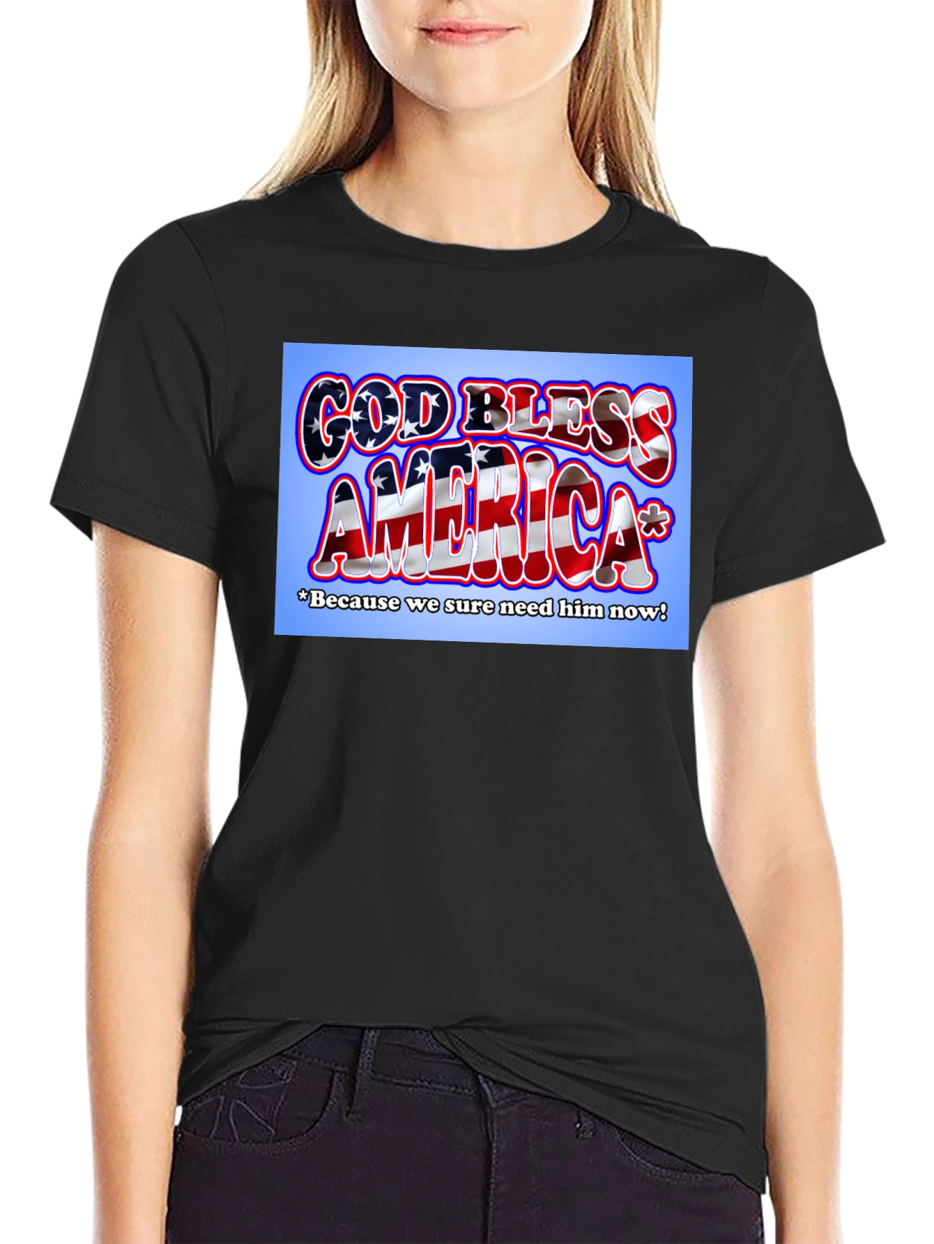 God Bless America Patriotic Graphic Tee