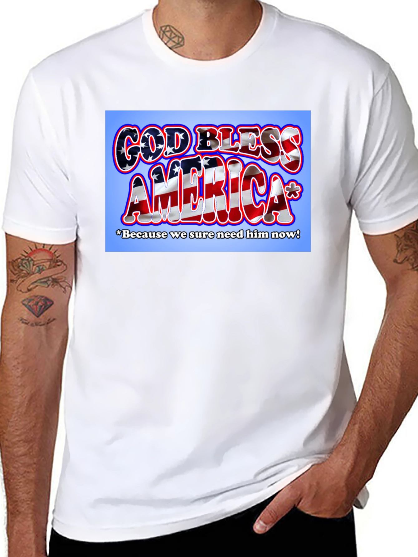 God Bless America Patriotic Graphic Tee