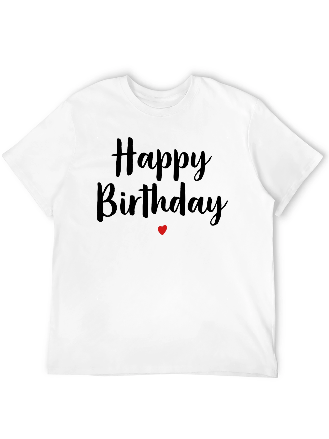 Happy Birthday T-Shirt - Black Cotton Blend