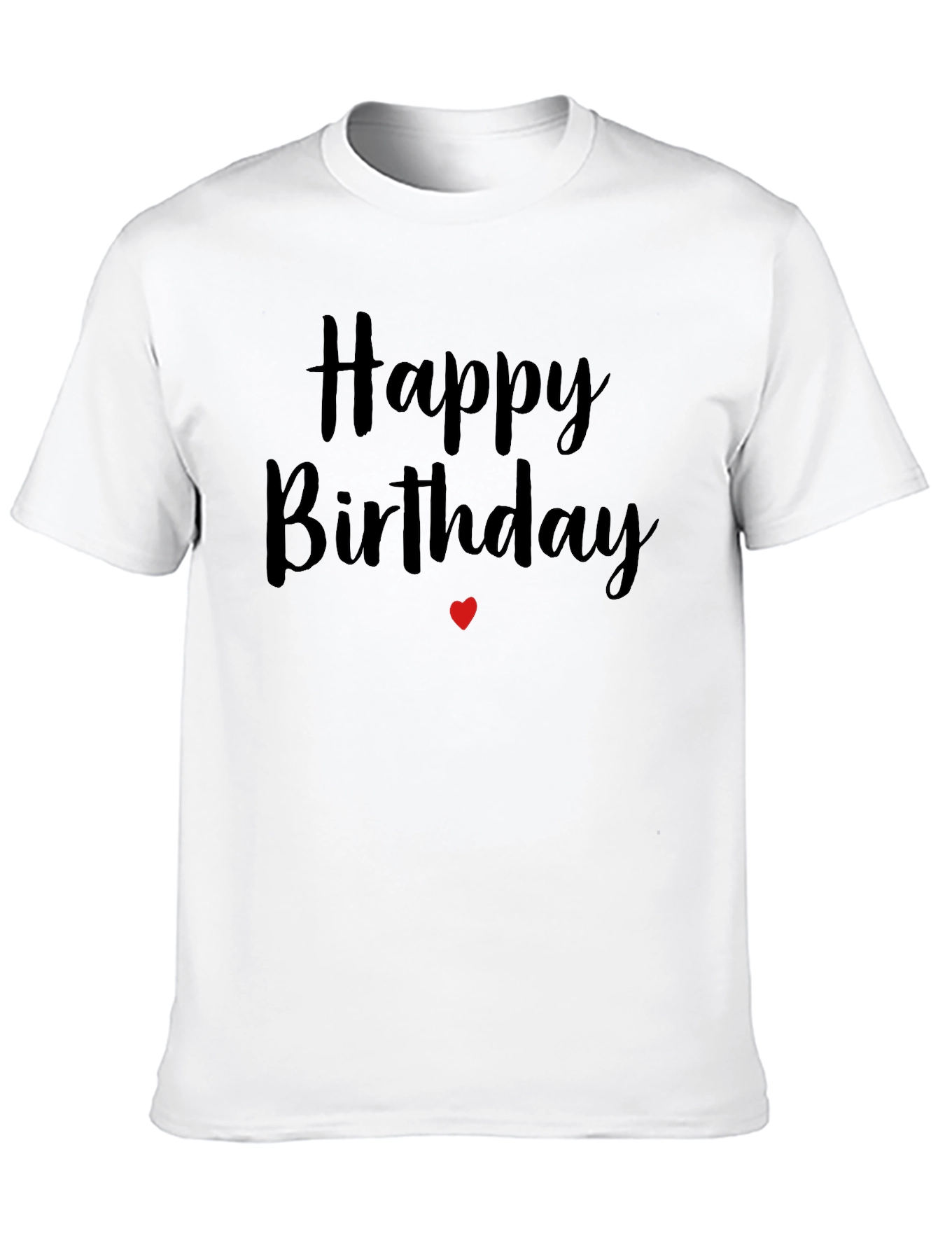 Happy Birthday T-Shirt - Black Cotton Blend