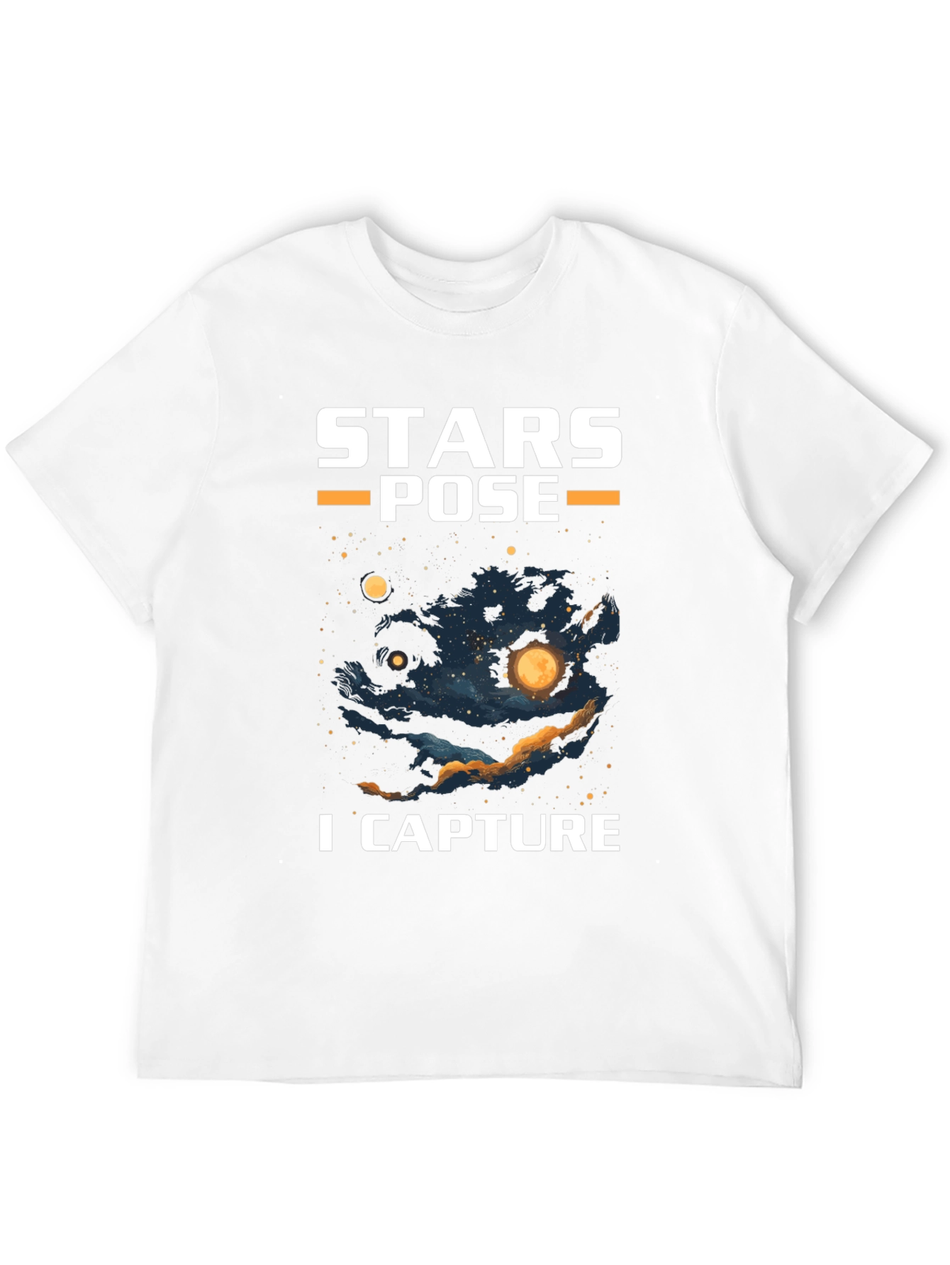 Stars Pose I Capture Graphic T-Shirt - Celestial Design