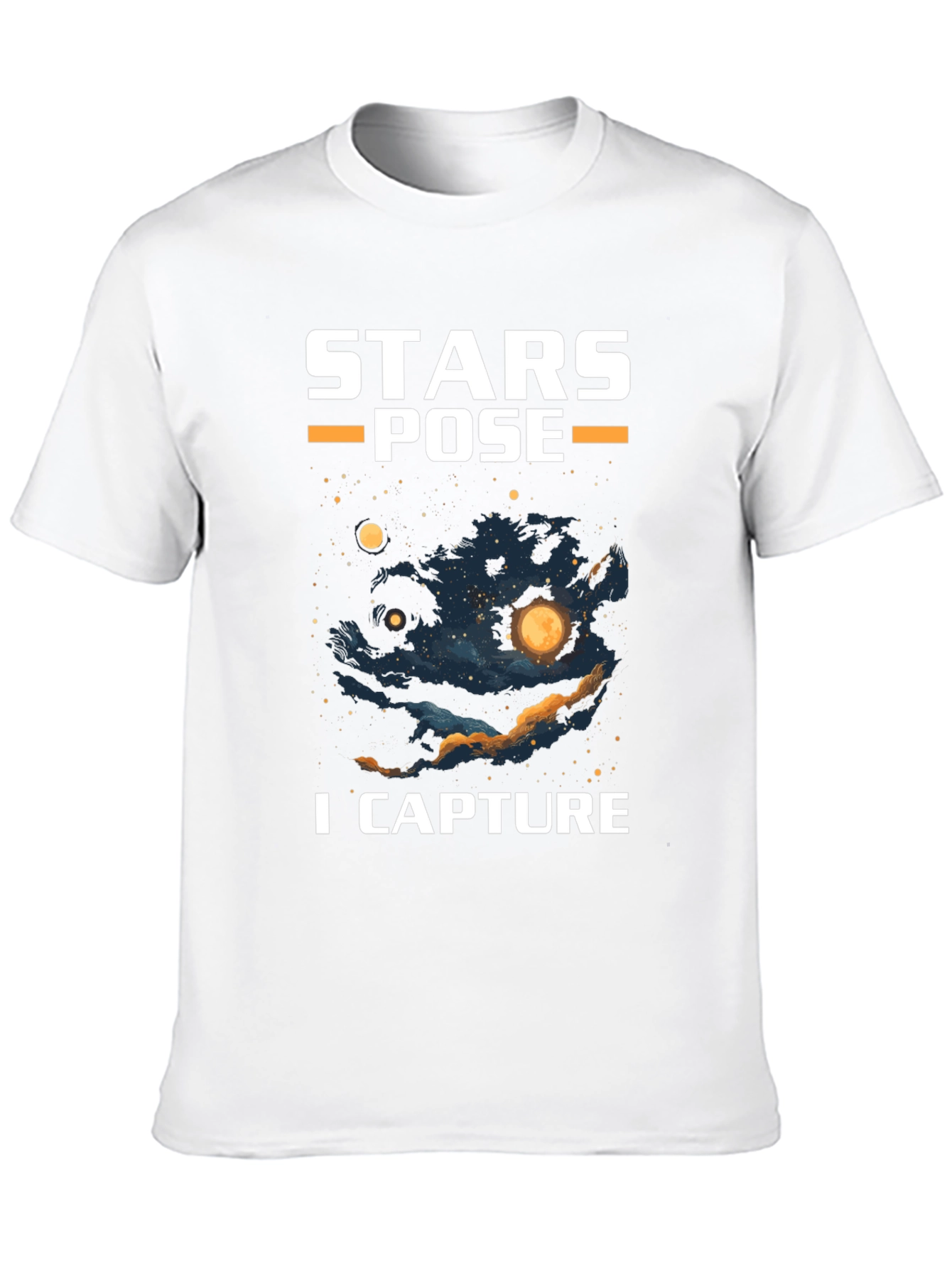 Stars Pose I Capture Graphic T-Shirt - Celestial Design